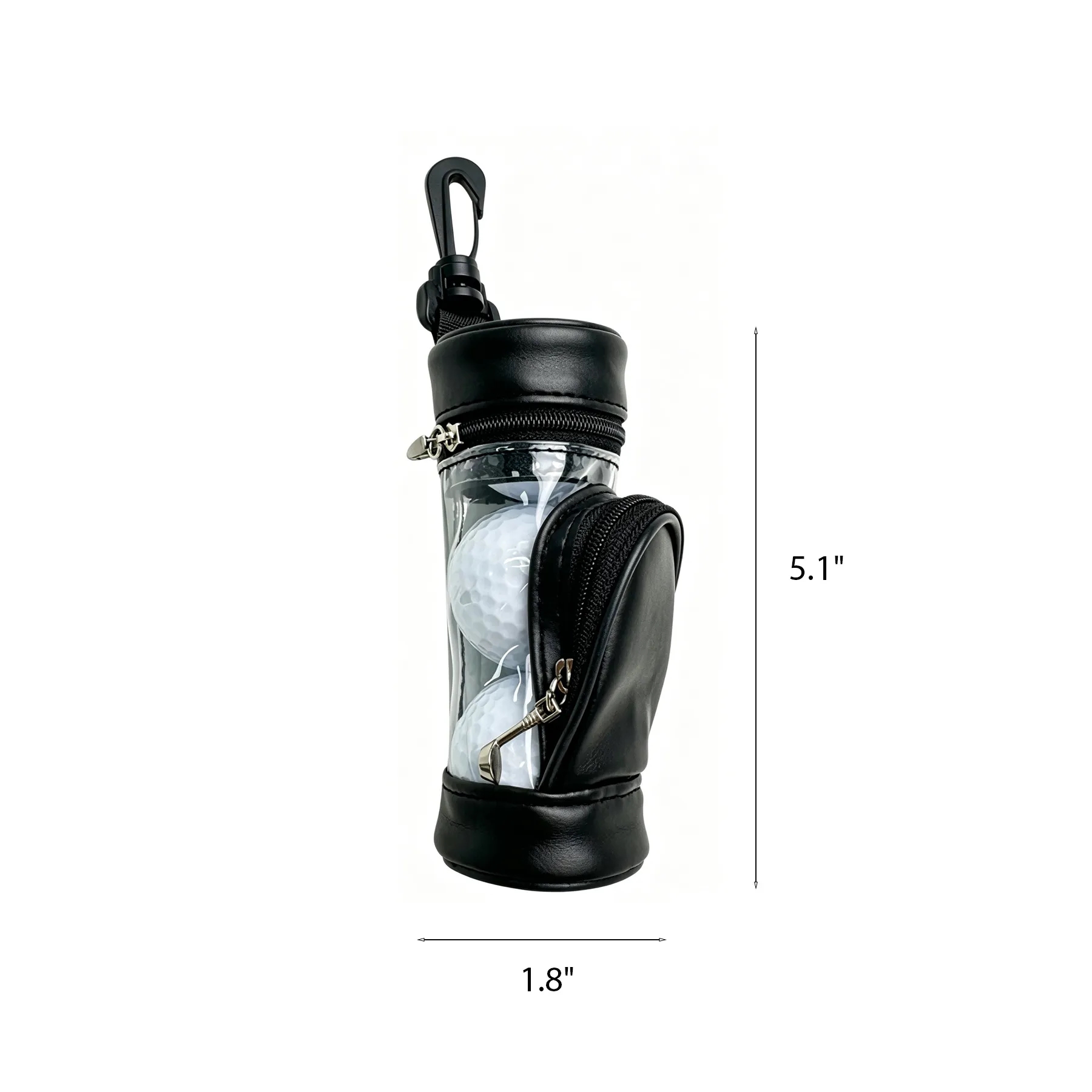 Mini Golf Bag Keychain Holder With Balls And Tees - Image 2