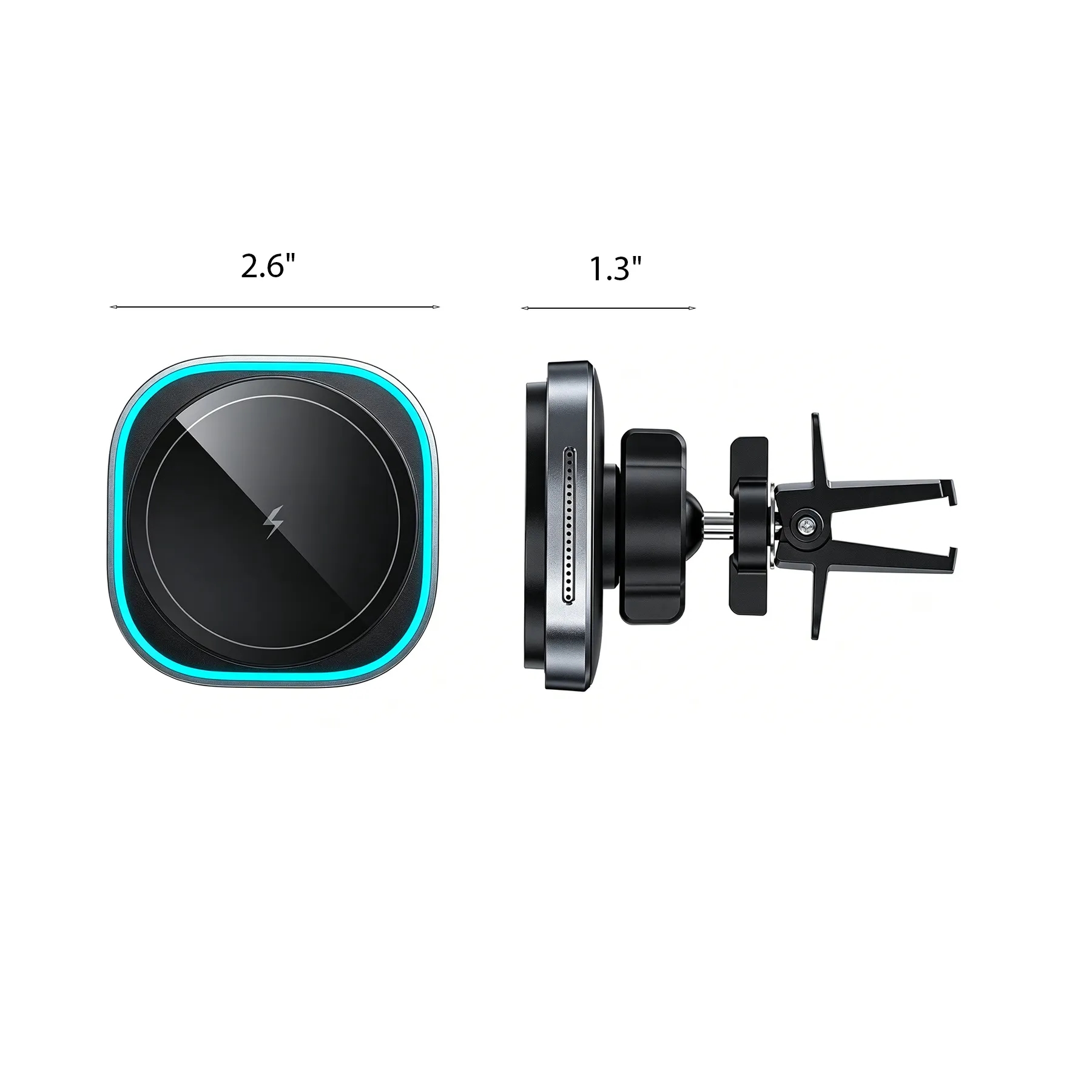 15W Cooling Magnetic Wireless Car Holder Fast Charger - Image 2