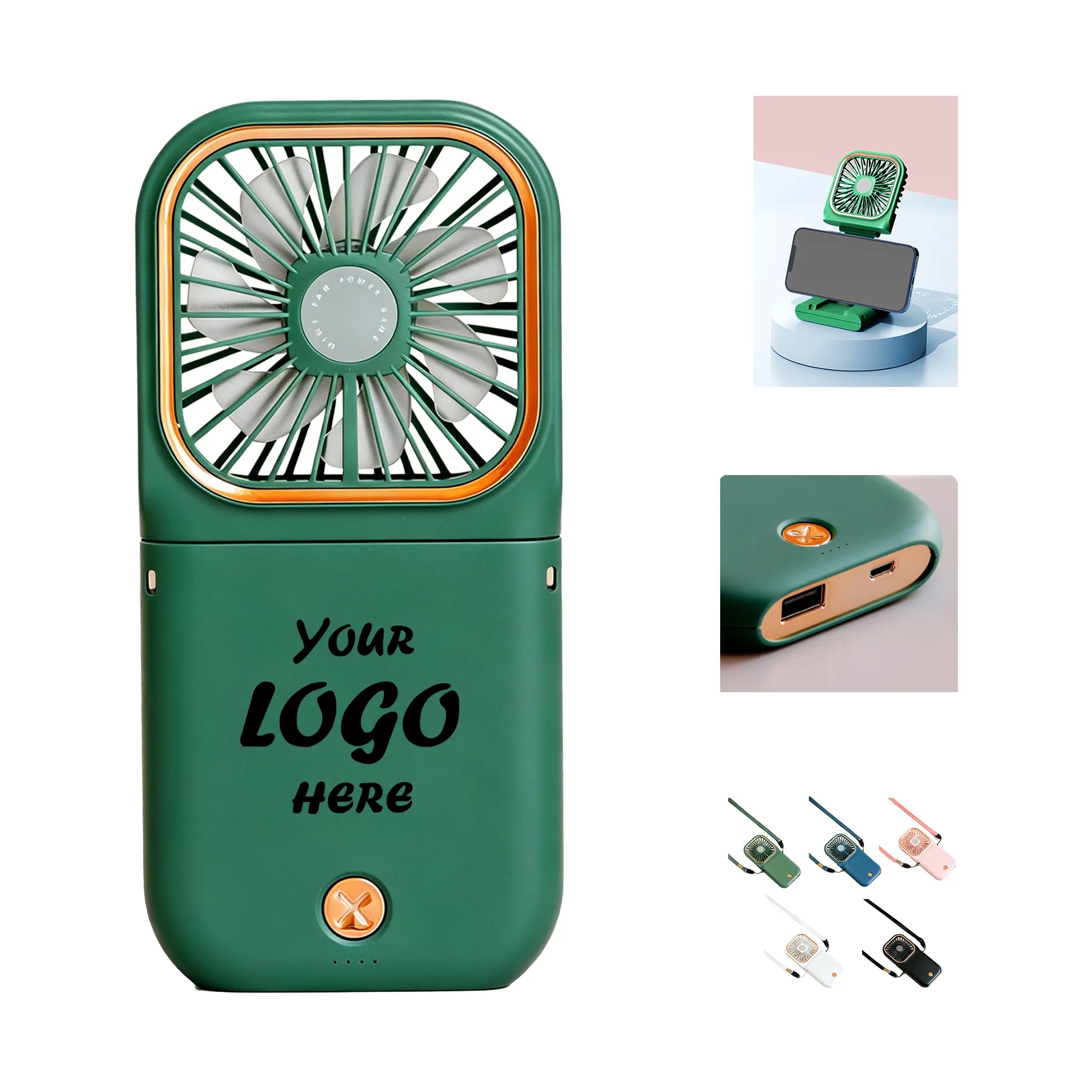 Foldable Rechargeable Neck Fan With 3000mAh Battery