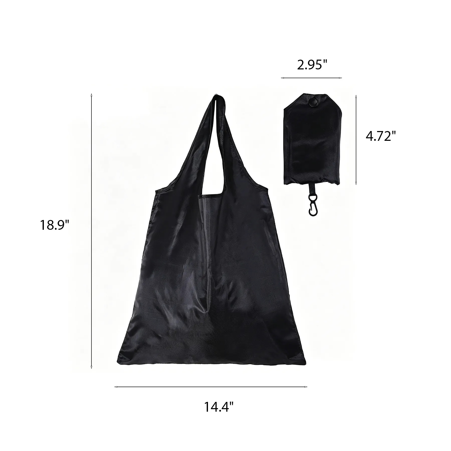 Foldable Oxford Grocery Tote Bag With Pocket Pouch - Image 2