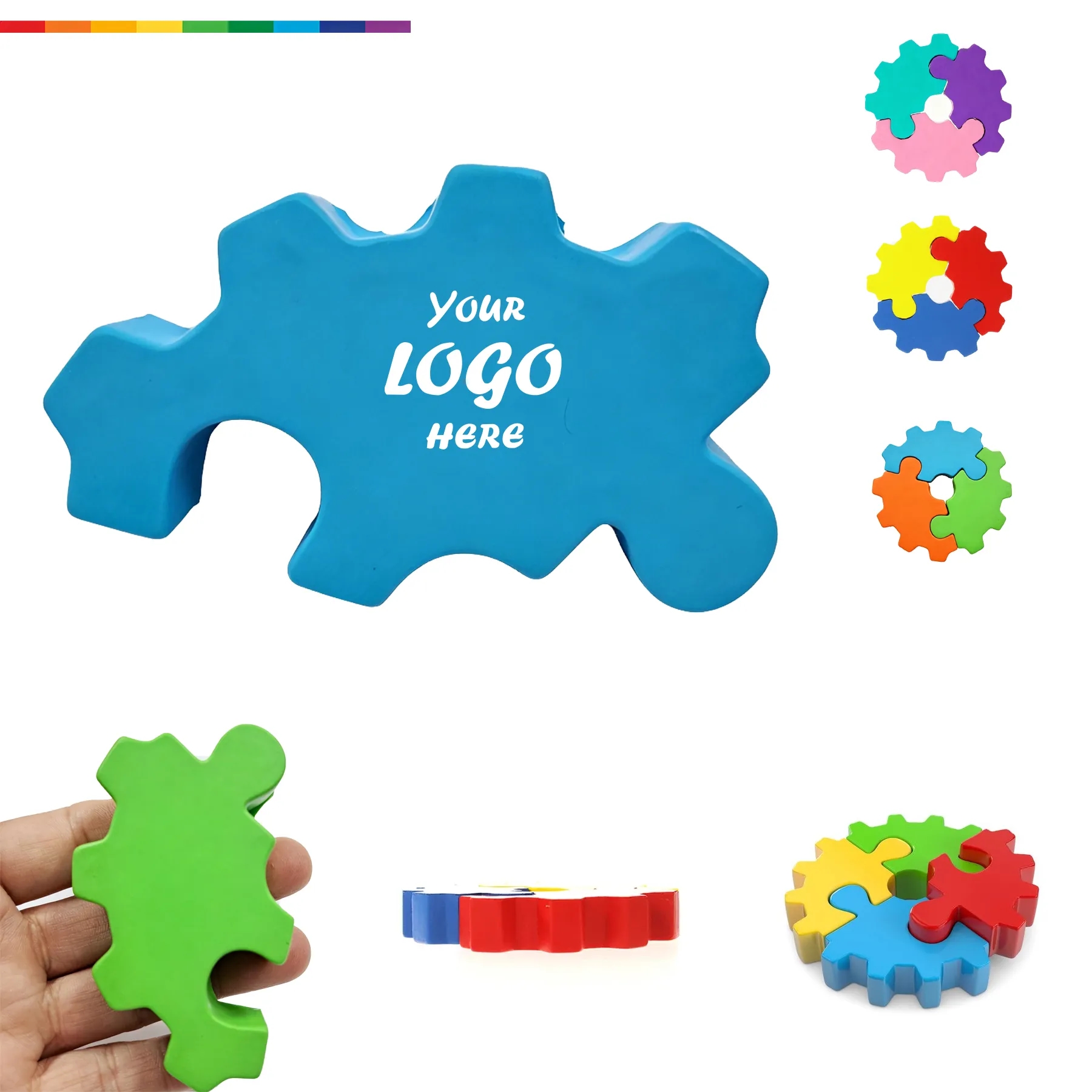 Gear Puzzle PU Foam Stress Reliever For Team Building
