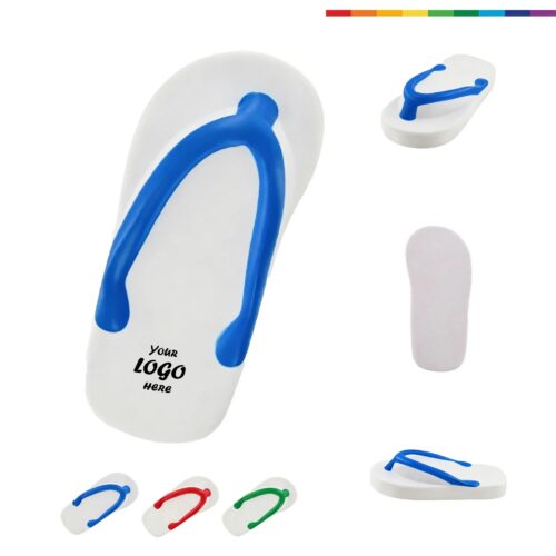 Flip Flop PU Foam Stress Reliever For Beach Promotions