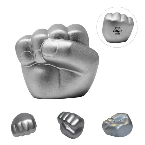 Silver Fist PU Foam Stress Reliever For Unity Events