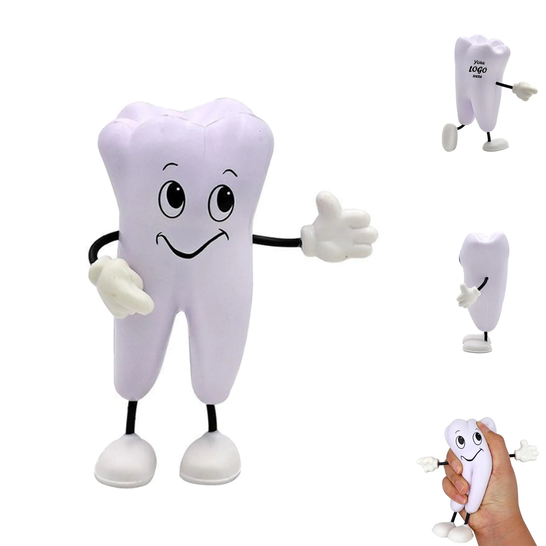 Cartoon Tooth PU Foam Stress Reliever For Dental Care