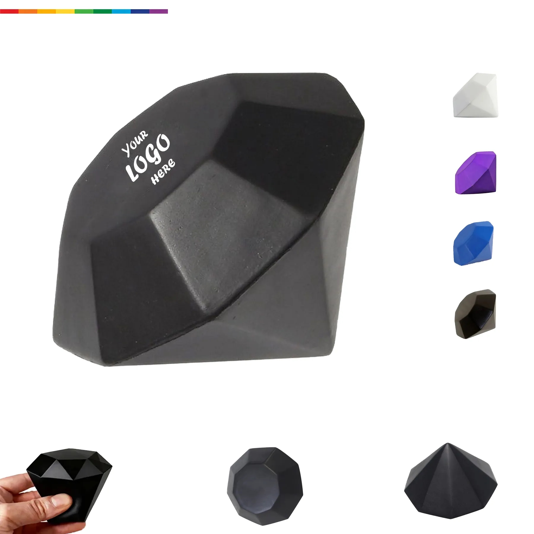 Diamond Shaped PU Foam Stress Reliever For Desk Focus