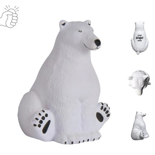 Polar Bear PU Foam Squeeze Toy For Winter Events