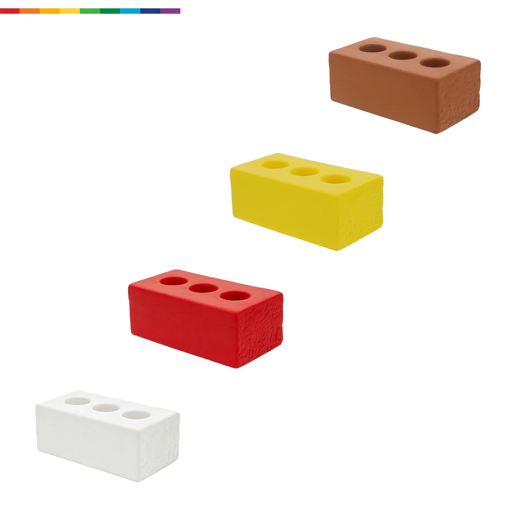Three Hole PU Foam Brick Stress Reliever For Desks - Image 3