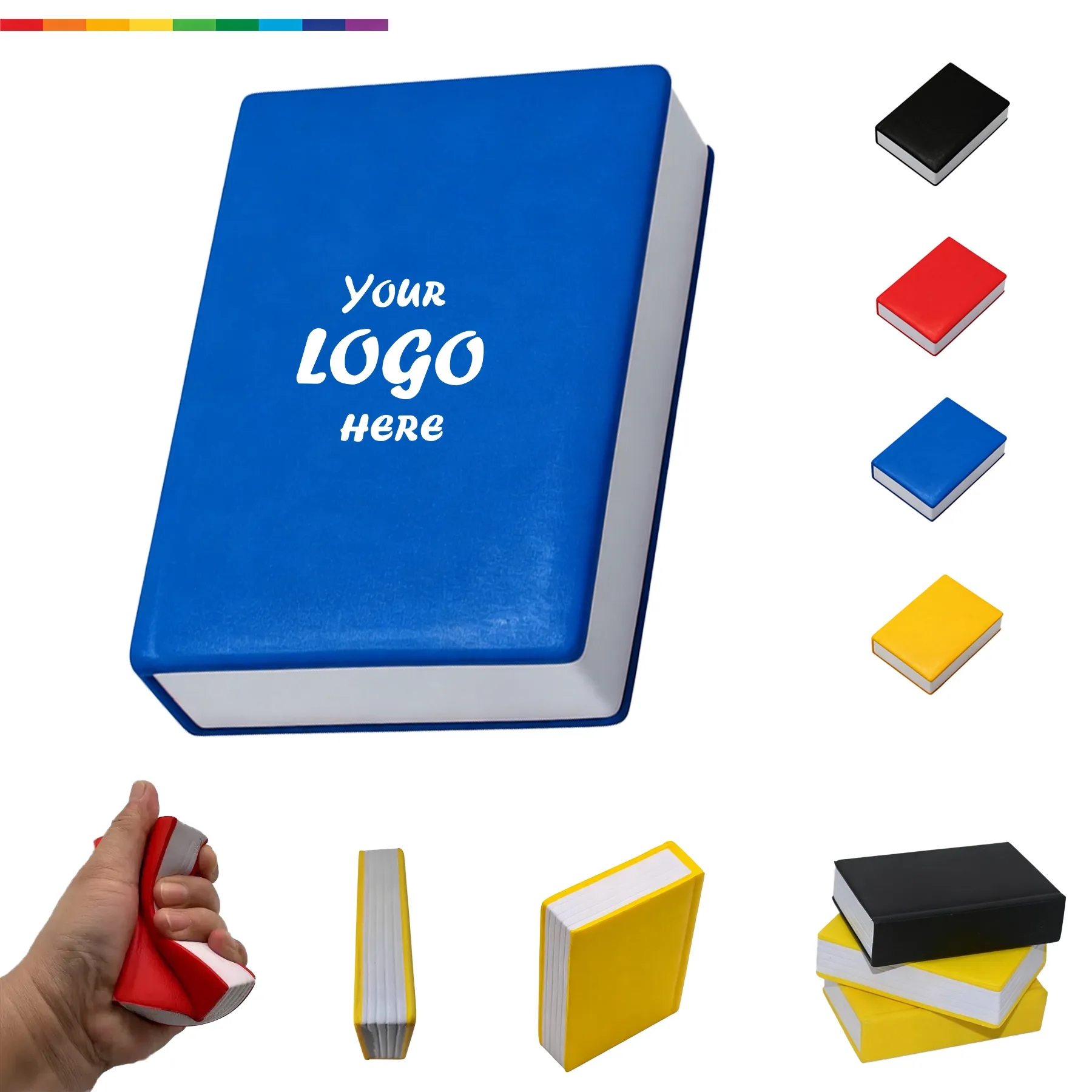 Book Shape PU Foam Stress Reliever For School Desks