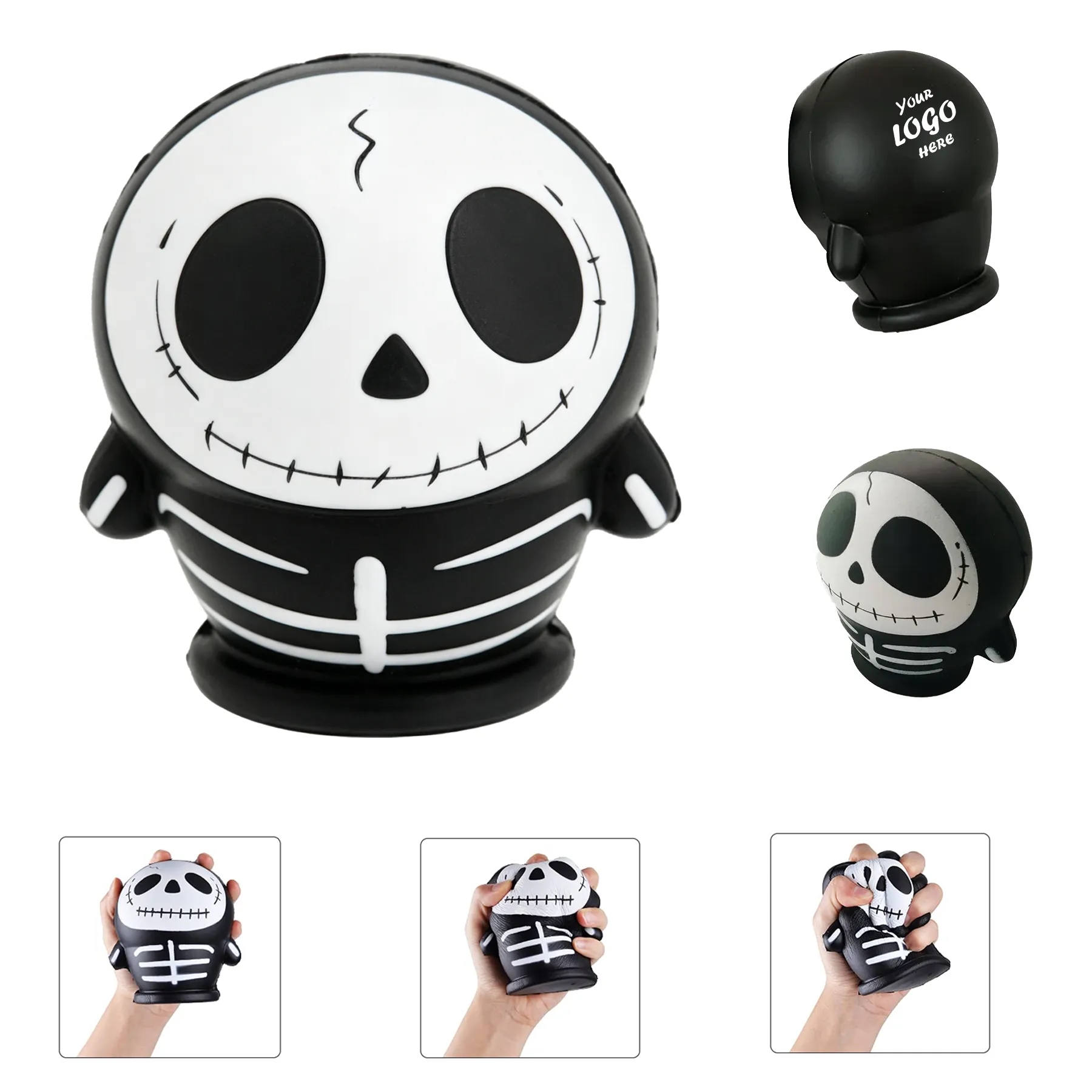 Halloween Skull PU Foam Stress Reliever For Events