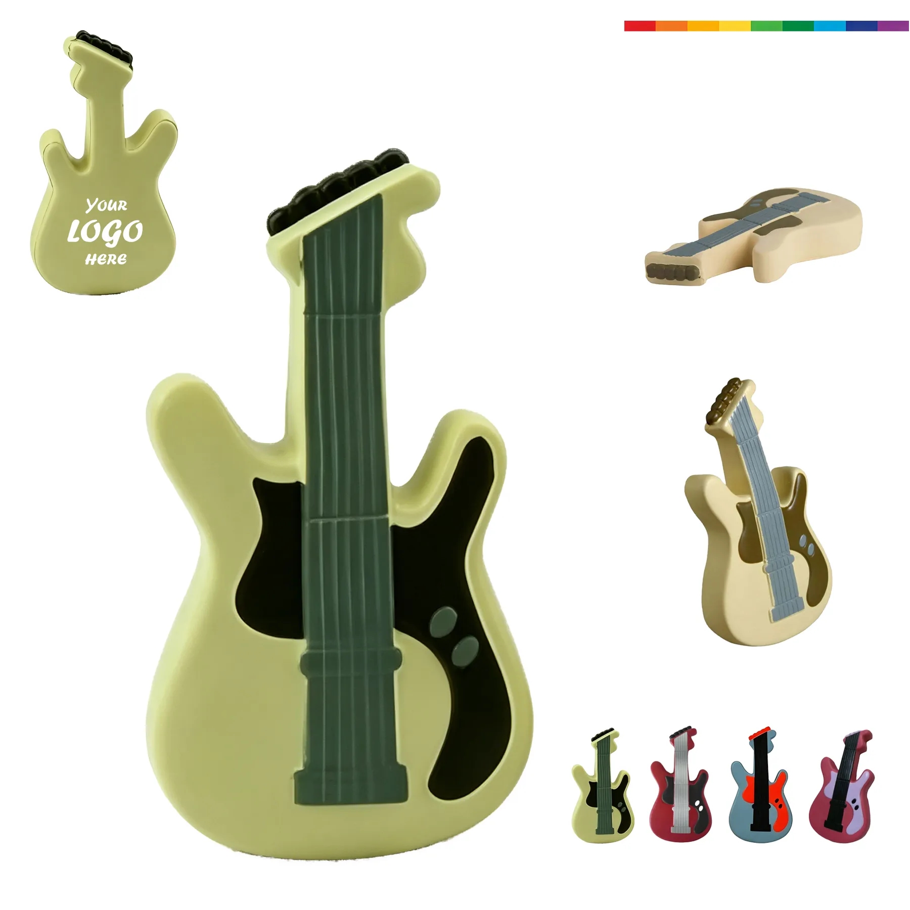 Guitar Shape PU Foam Stress Reliever For Music Events