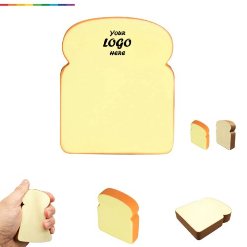 Toast Shape PU Foam Stress Reliever For Bakery Desks