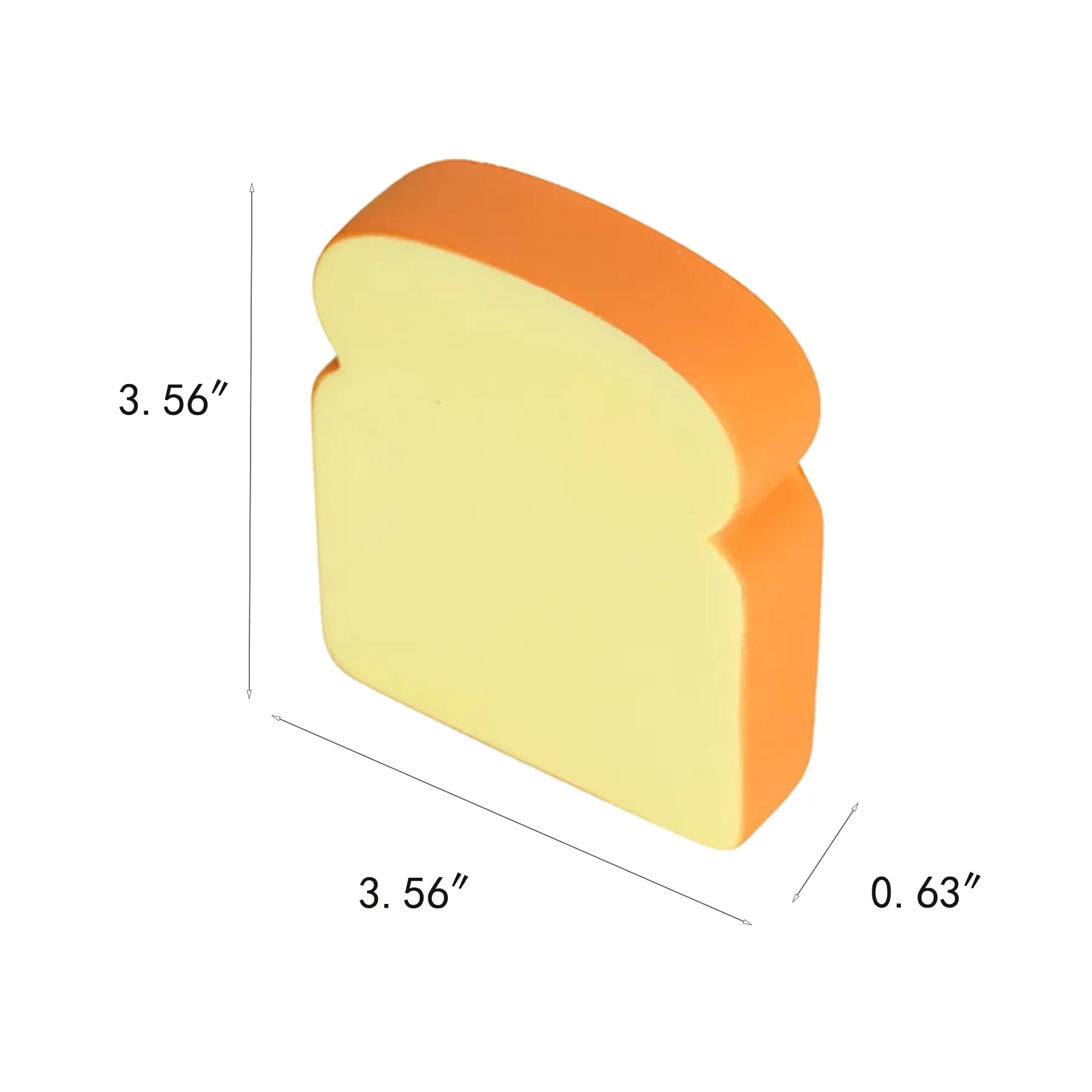 Toast Shape PU Foam Stress Reliever For Bakery Desks - Image 2