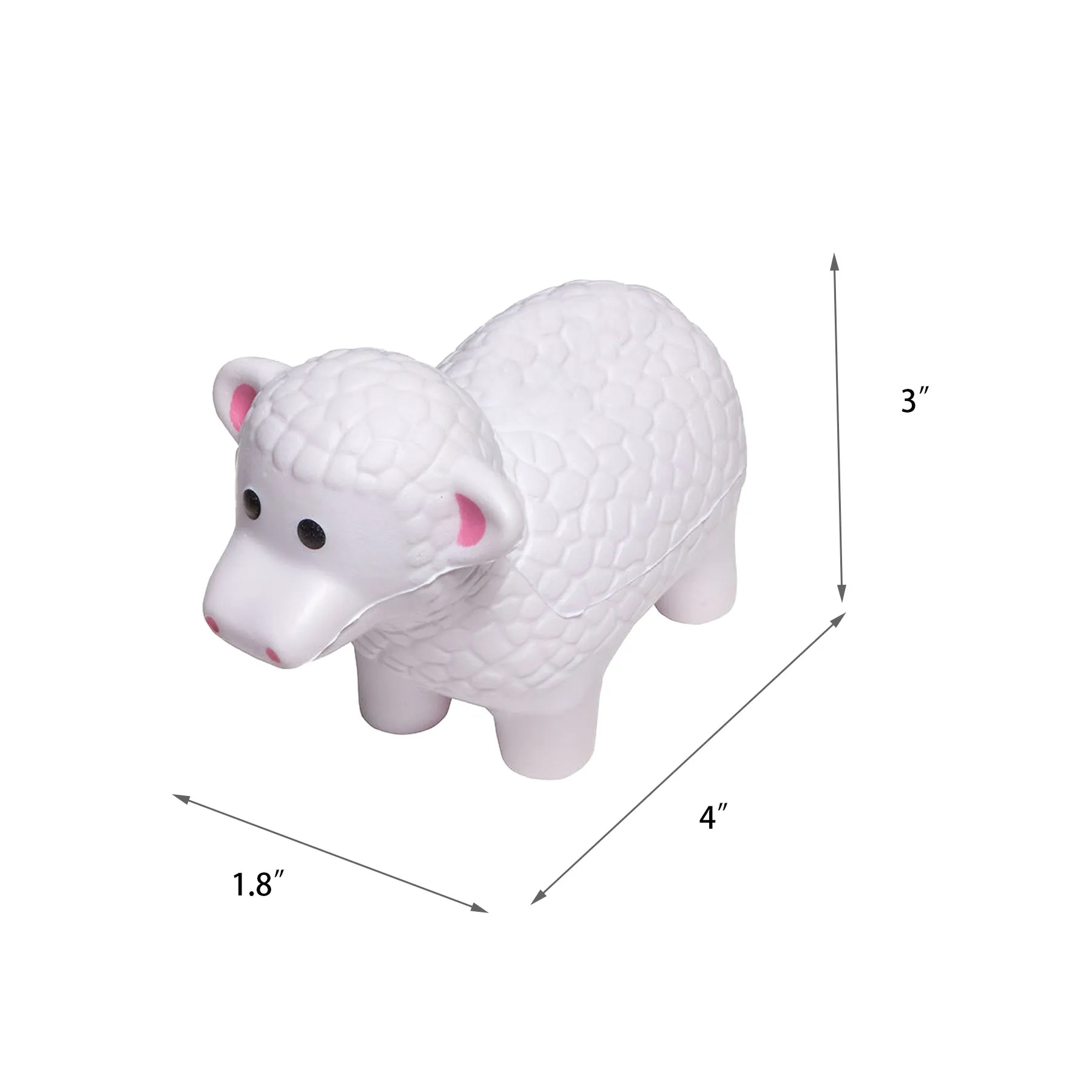 White Sheep PU Foam Stress Reliever For Farm Events - Image 2