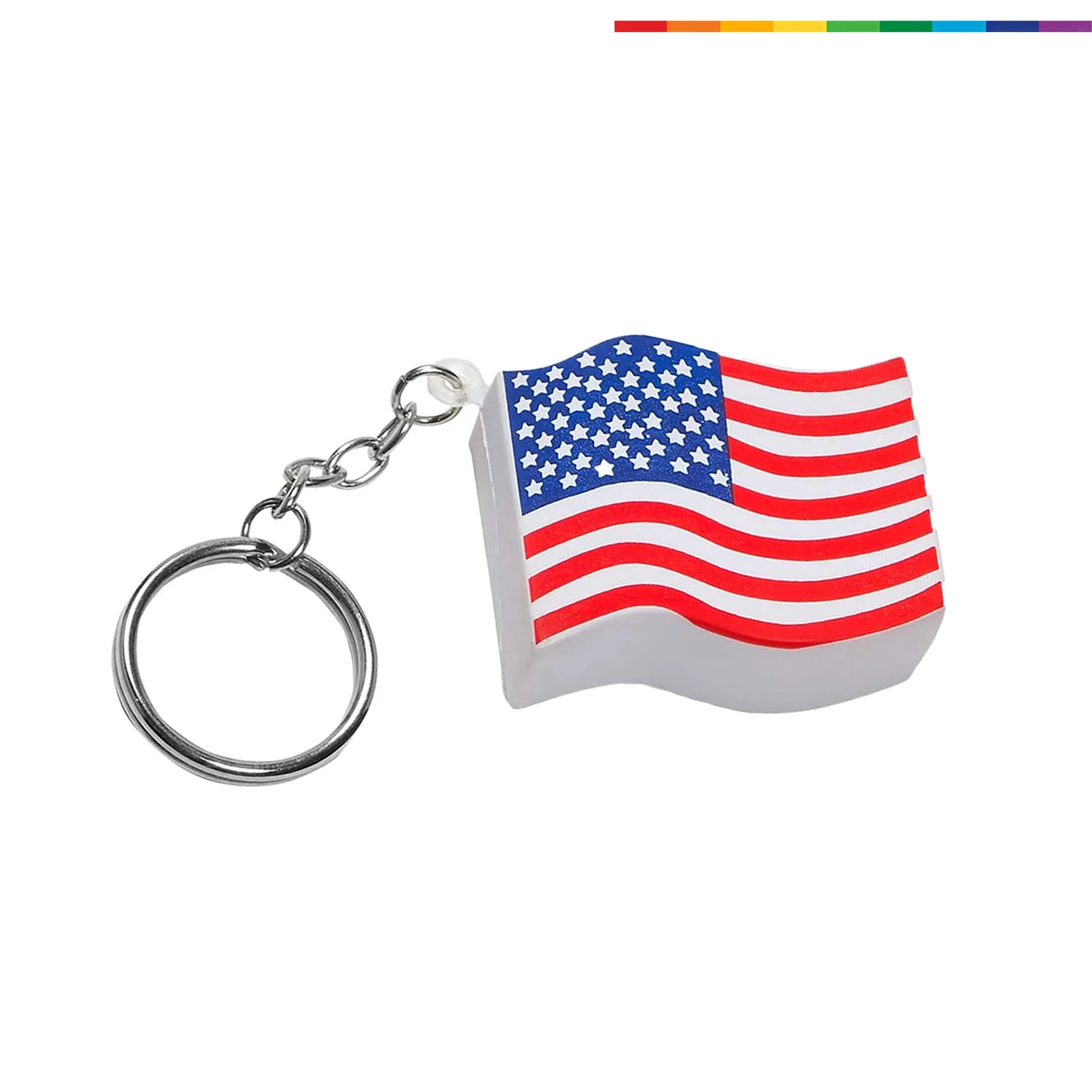 Patriotic American Flag PU Foam Stress Keychain For Events - Image 3