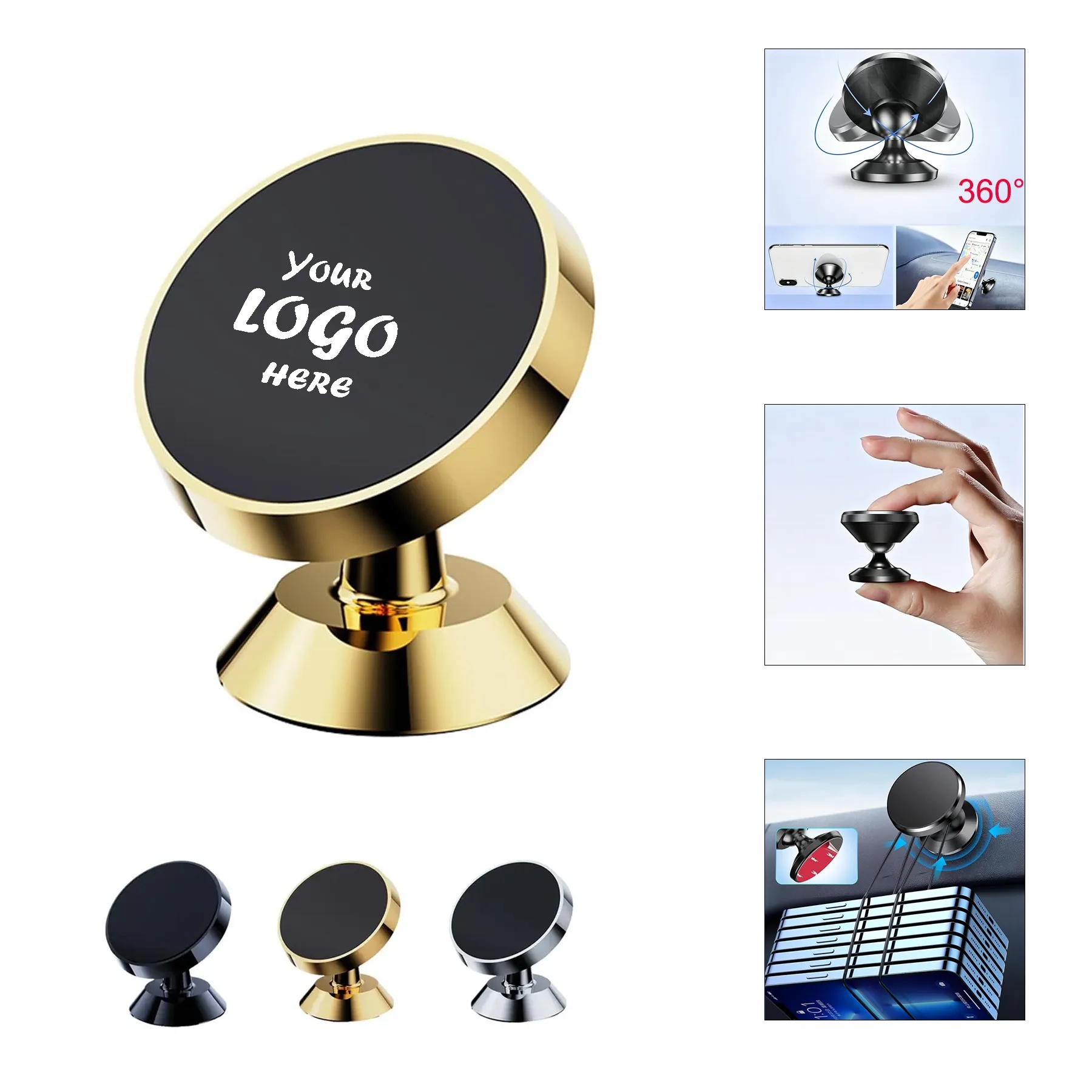 Magnetic Metal Car Phone Holder For Daily Dashboard Use