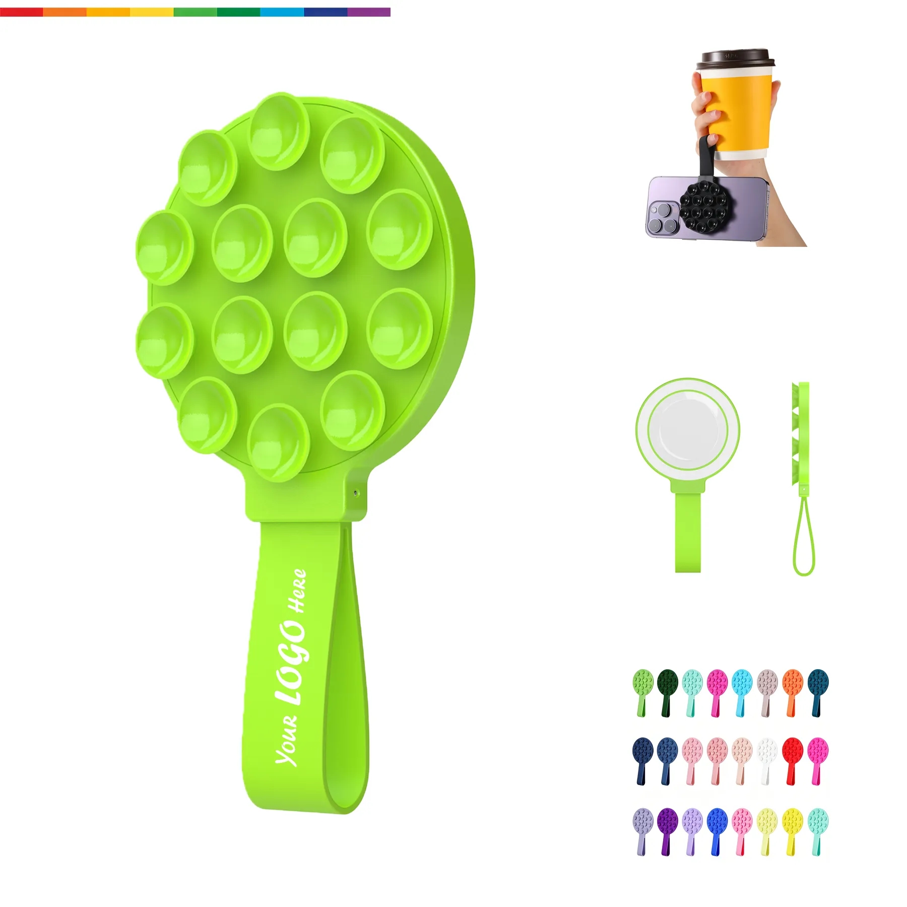 Magnetic Silicone Suction Phone Stand For Smooth Walls