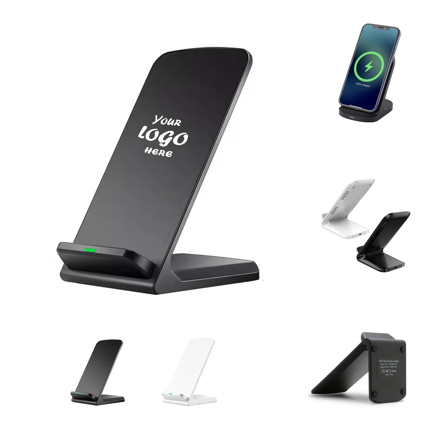 Magnetic 15W Wireless Charging Phone Stand For Desks