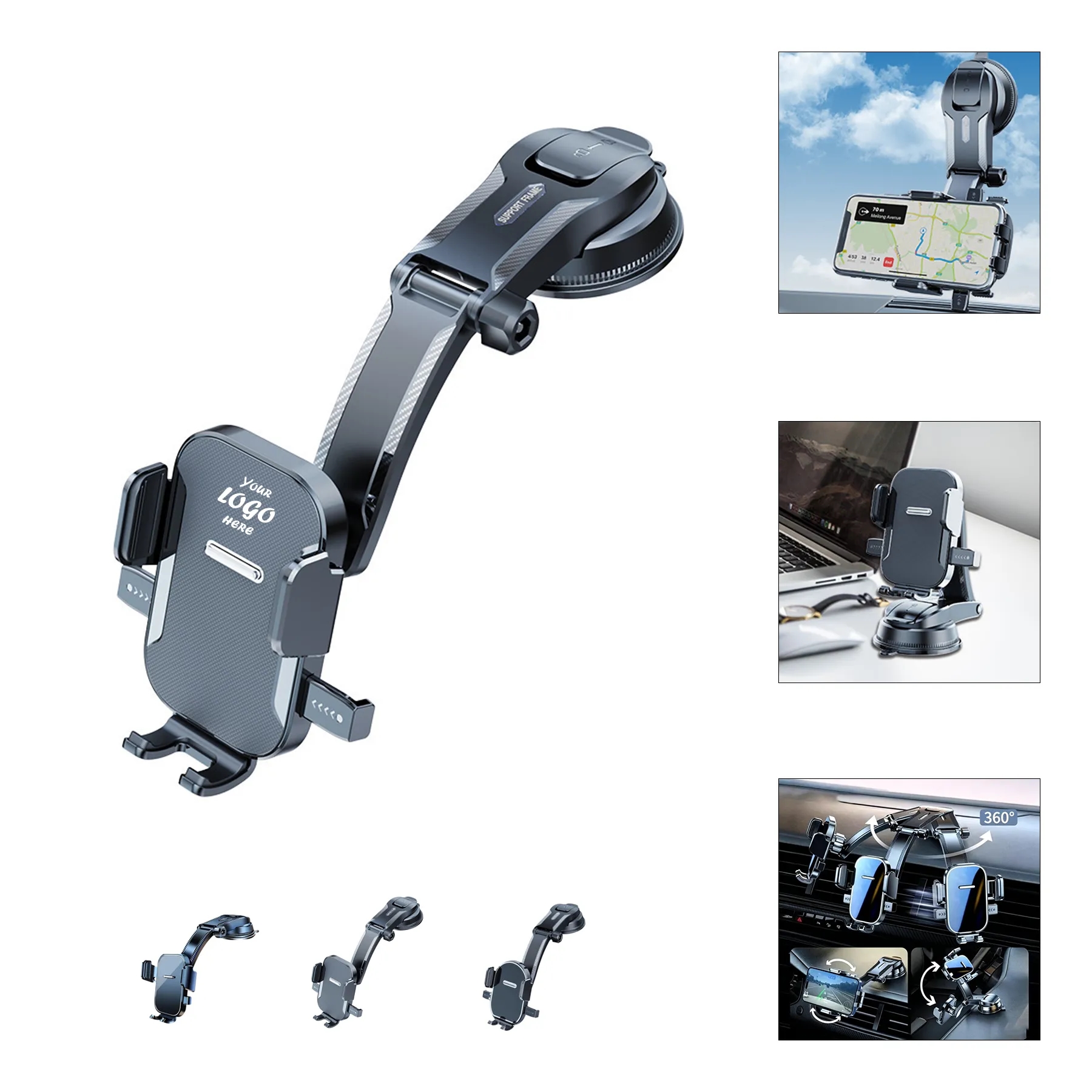 Rotating Air Vent Phone Holder For Secure Car Viewing
