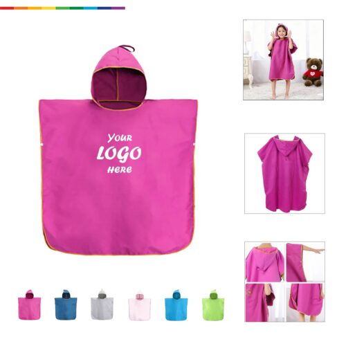 Quick Dry Kids Hooded Bath Towel For Beach And Pool