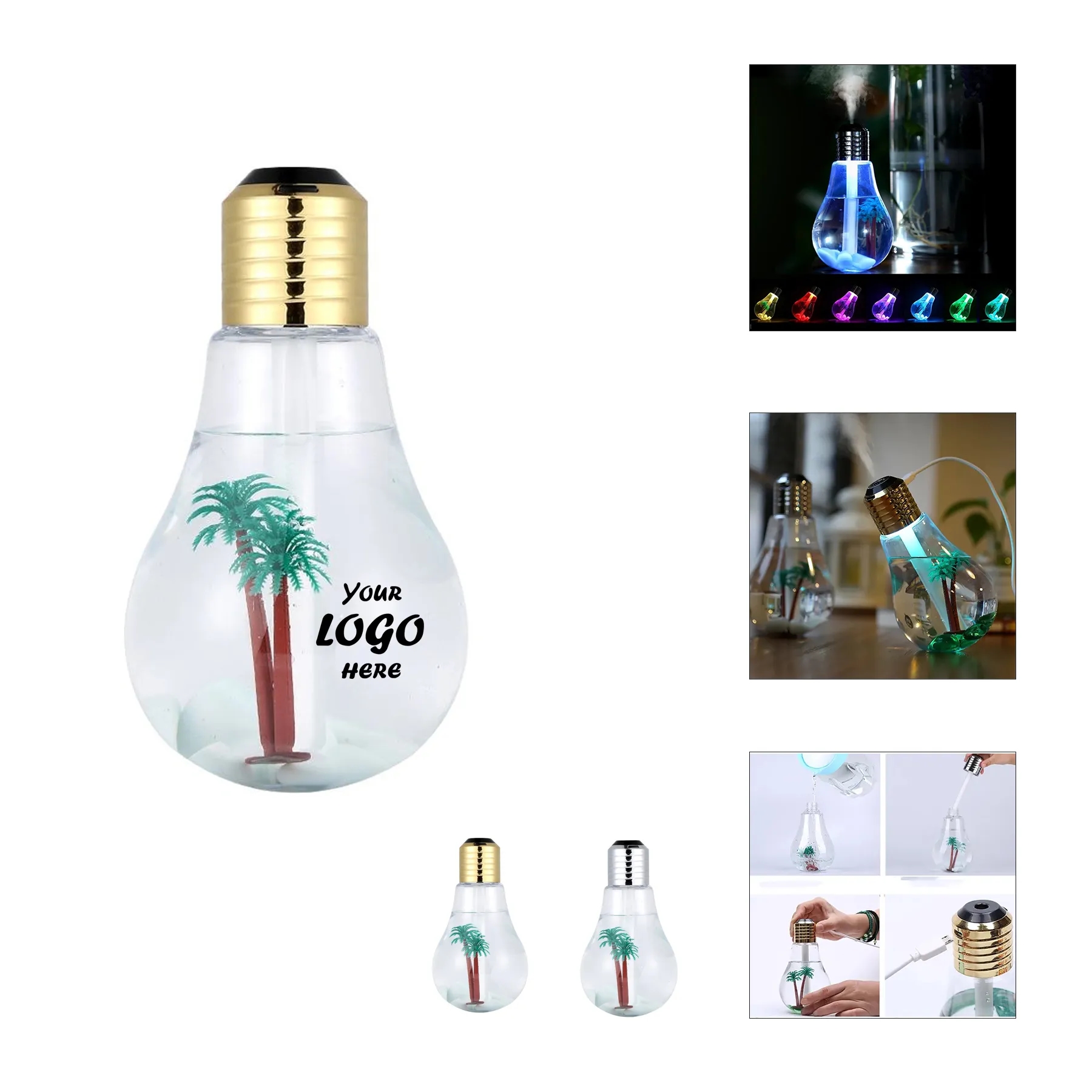 LED Bulb Humidifier For Desk And Dorm Room Comfort