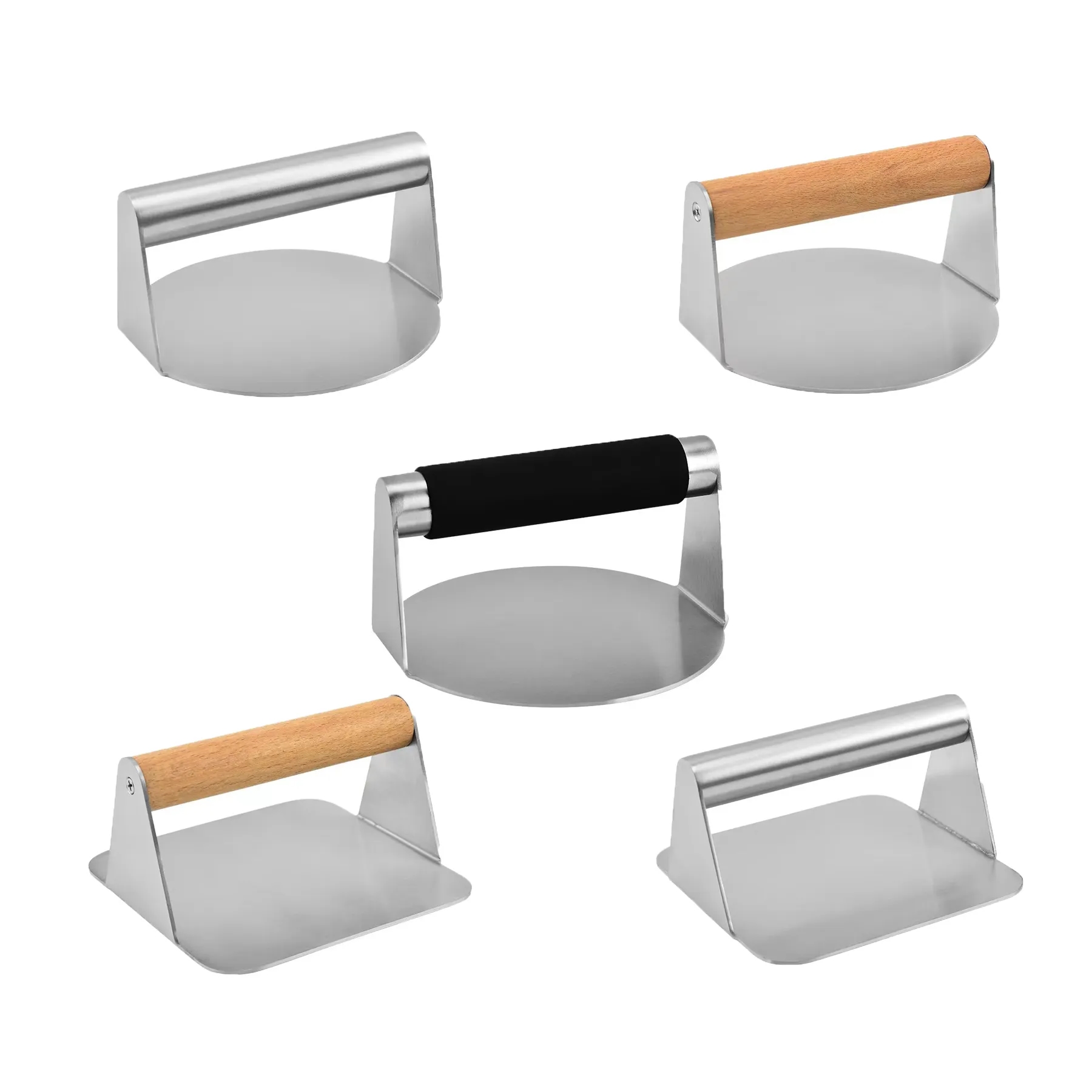Stainless Steel Burger Press With Heat Resistant Handle - Image 3