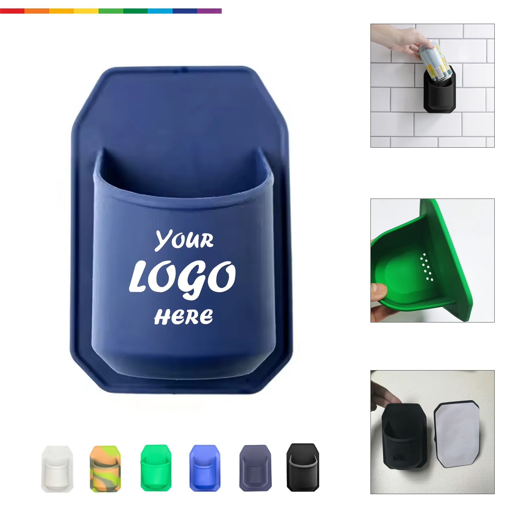 Silicone Shower Beverage Holder For Bathroom Walls