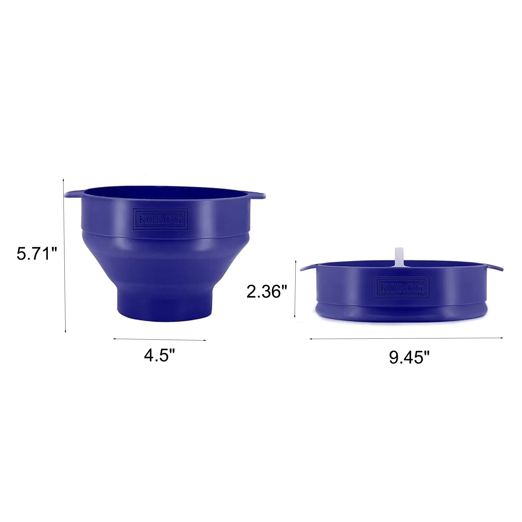 Collapsible Silicone Popcorn Popper Bowl With Handles - Image 2