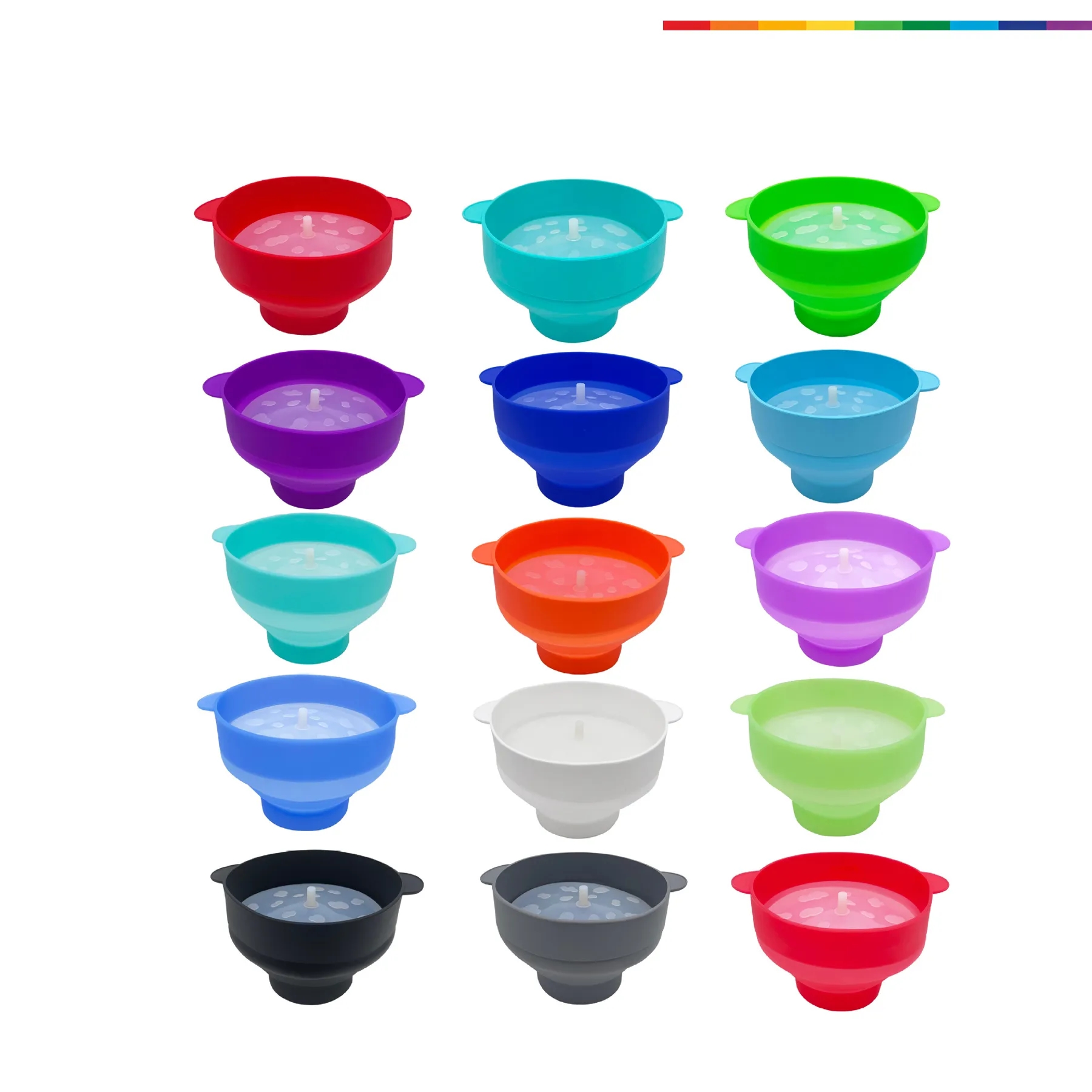 Collapsible Silicone Popcorn Popper Bowl With Handles - Image 3