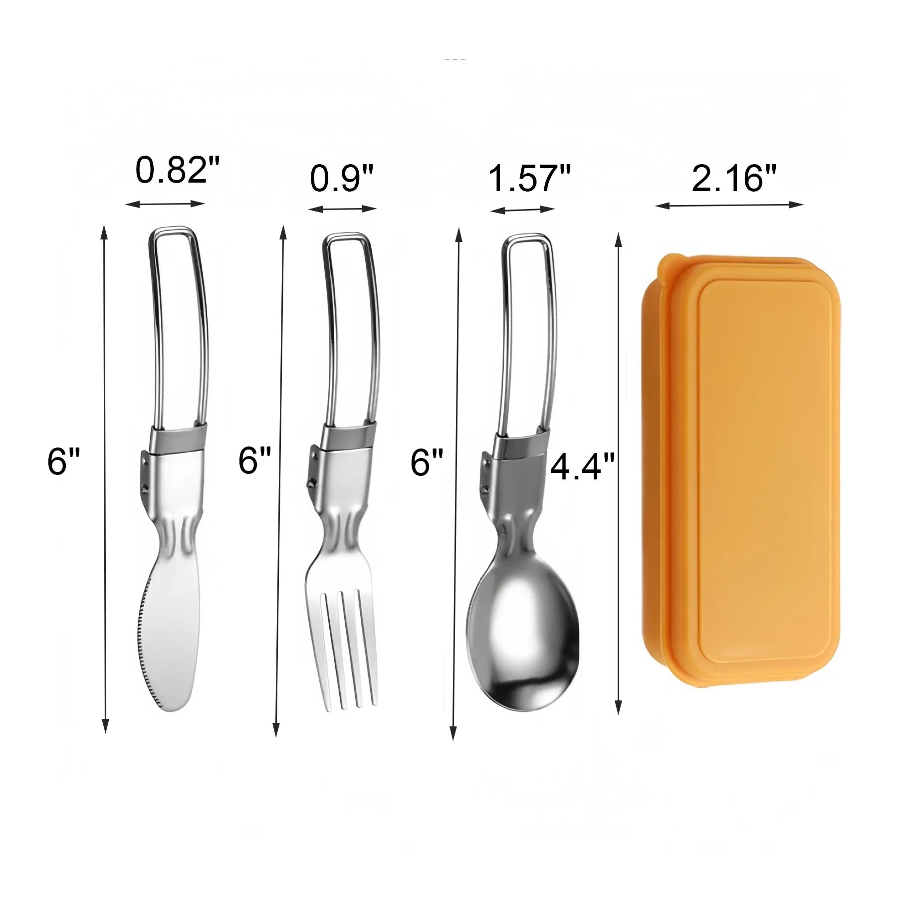 Reusable Stainless Steel Folding Cutlery Set For Travel - Image 2