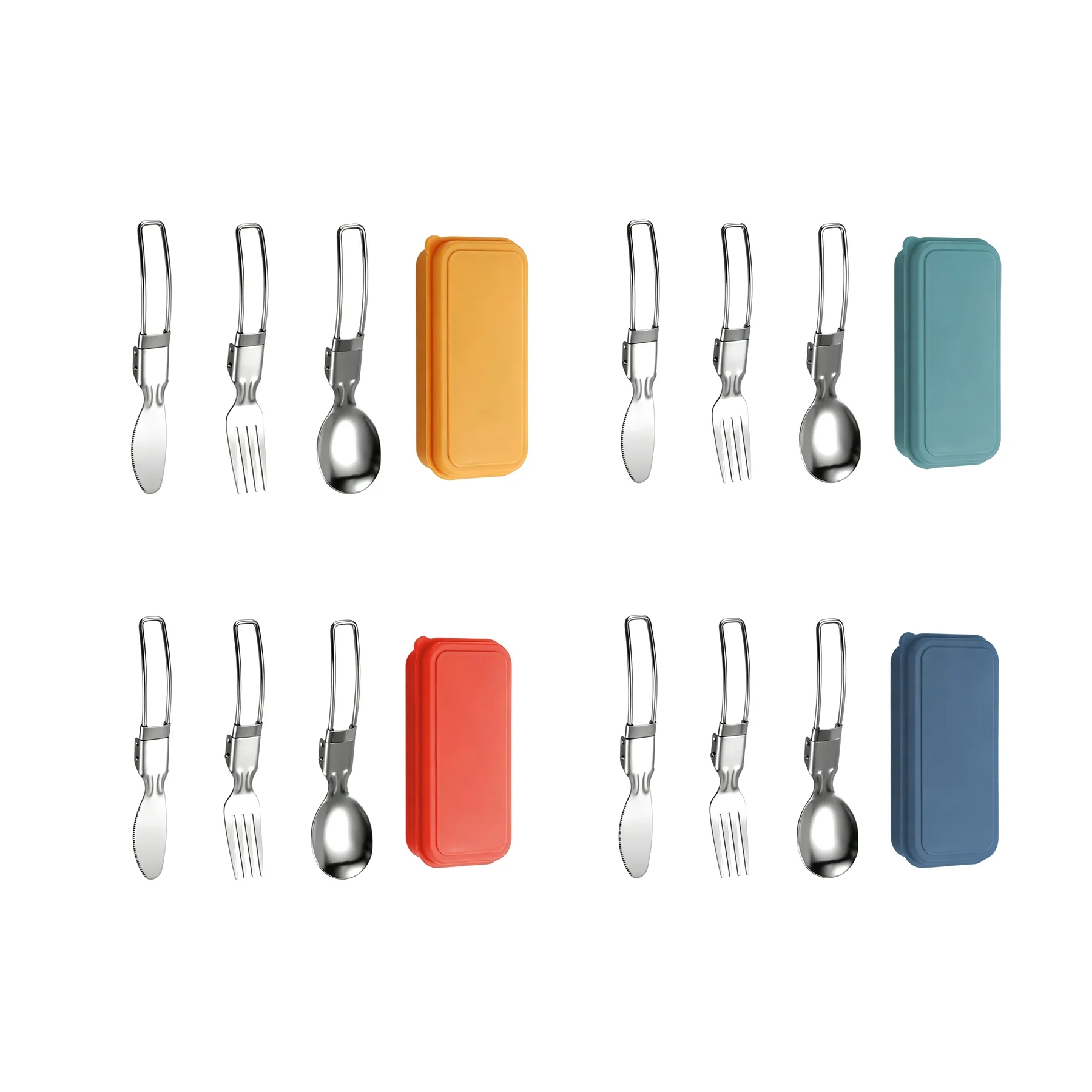 Reusable Stainless Steel Folding Cutlery Set For Travel - Image 3