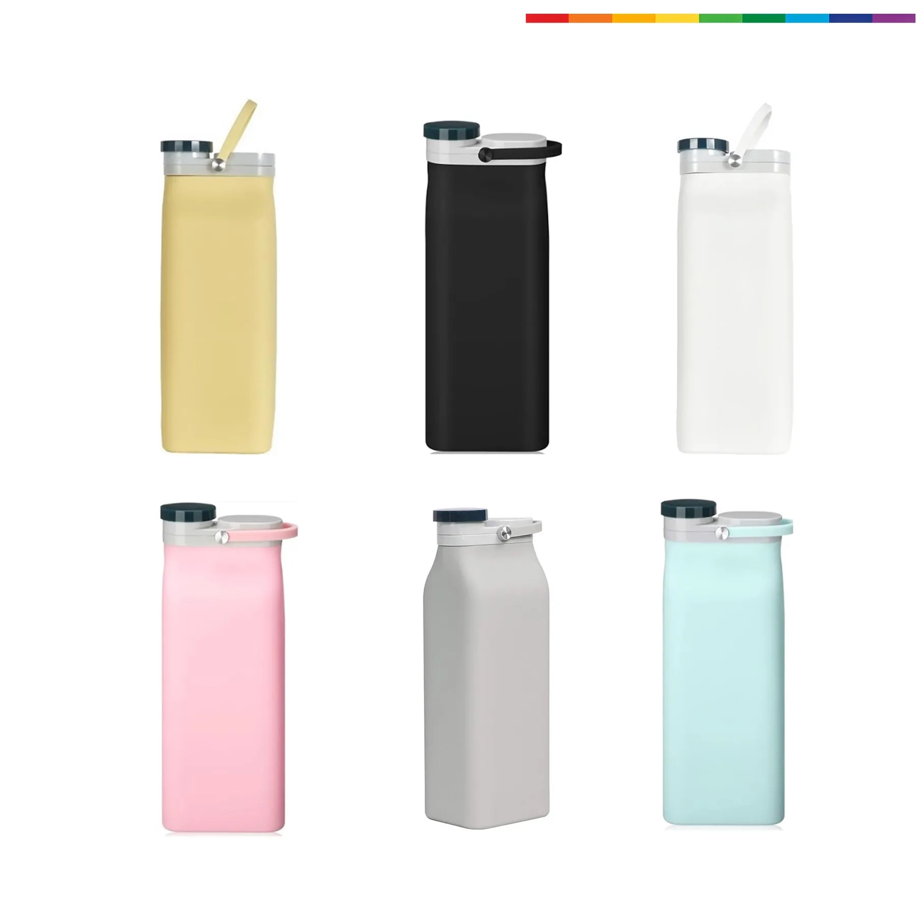 Collapsible 20 Oz Silicone Water Bottle For Travel - Image 3