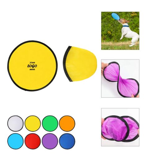 Foldable Nylon Flying Disc Fan With Matching Pouch