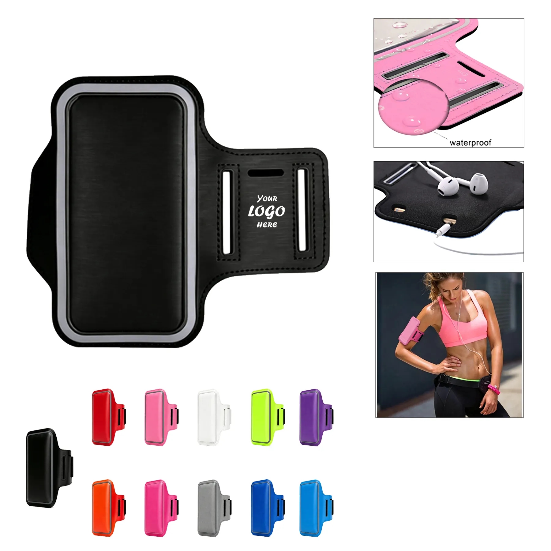 Reflective Phone Arm Band Holder For Running And Biking