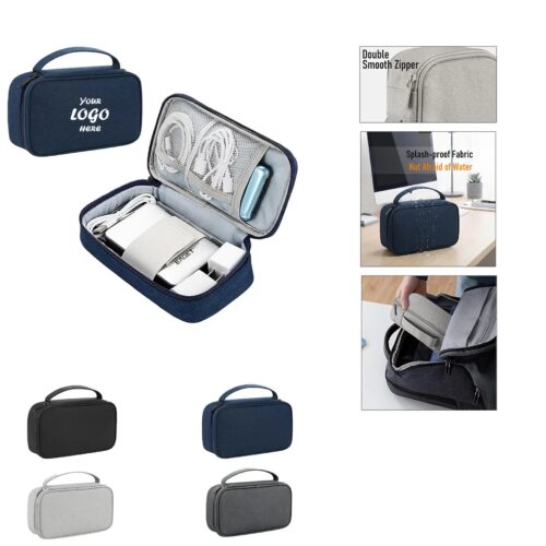 Travel Electronics Organizer Pouch For Cables And Tech
