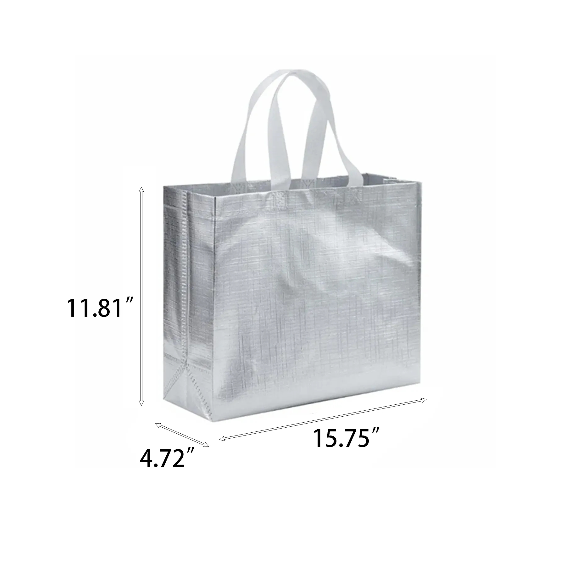 Foldable Non-Woven Shopping Tote With Long Handles - Image 2