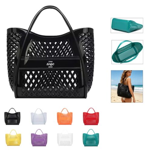 Waterproof PVC Beach Tote Bag With Perforated Body