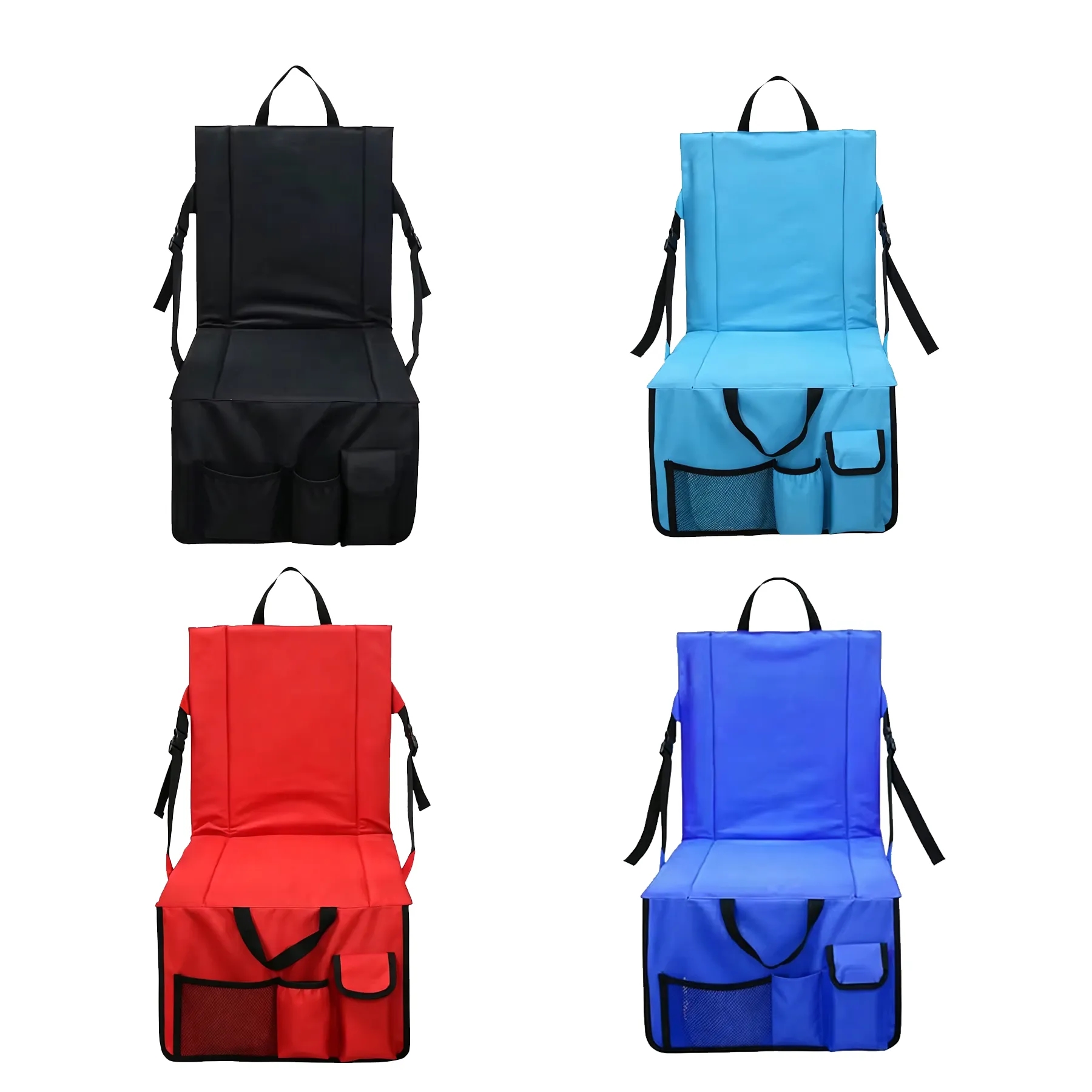 Folding Stadium Seat Cushion With Back And Cup Holder - Image 3