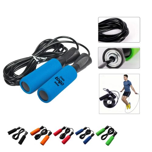 Adjustable Bearing Jump Rope With PVC Coated Cable