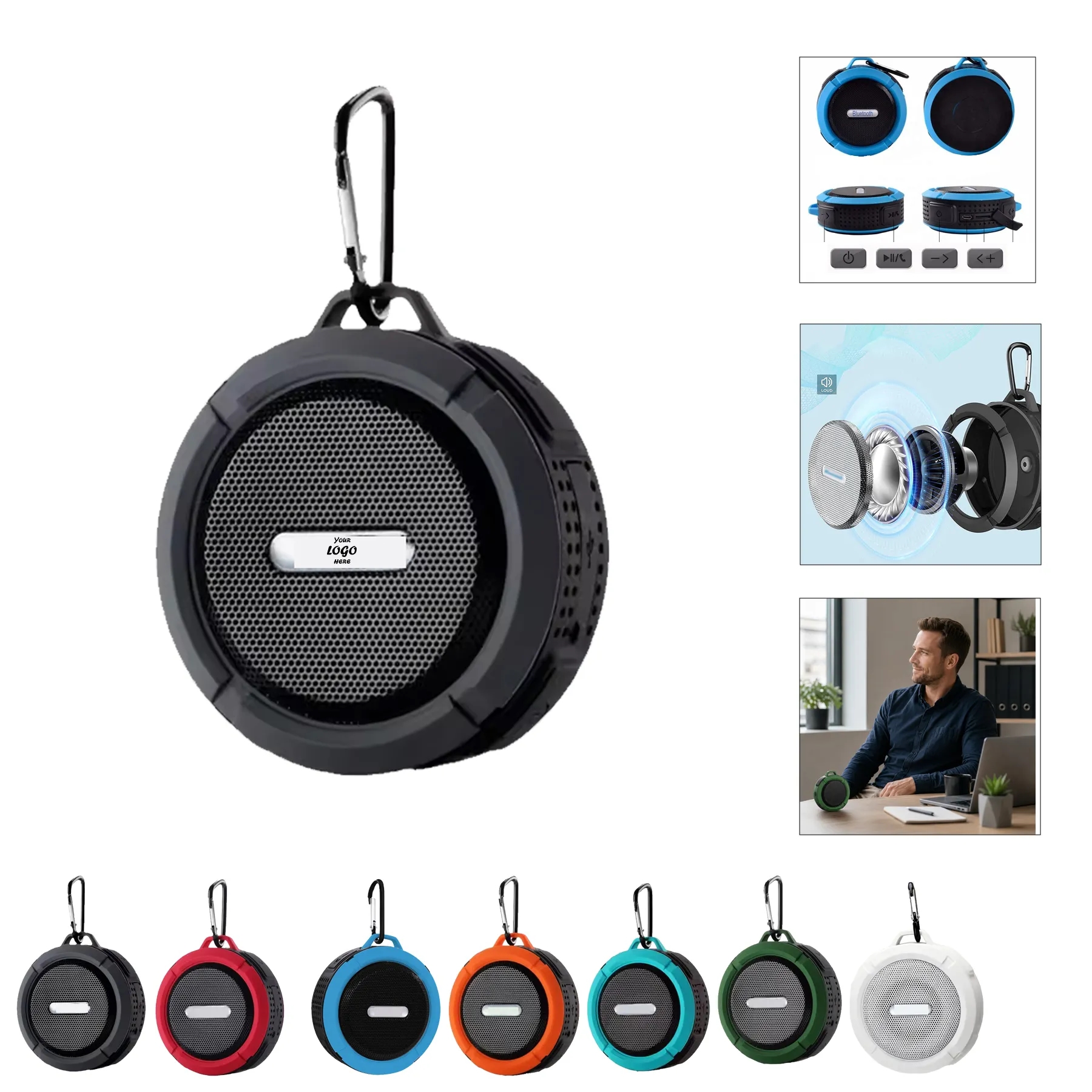 Waterproof Wireless Suction Cup Speaker For Showers