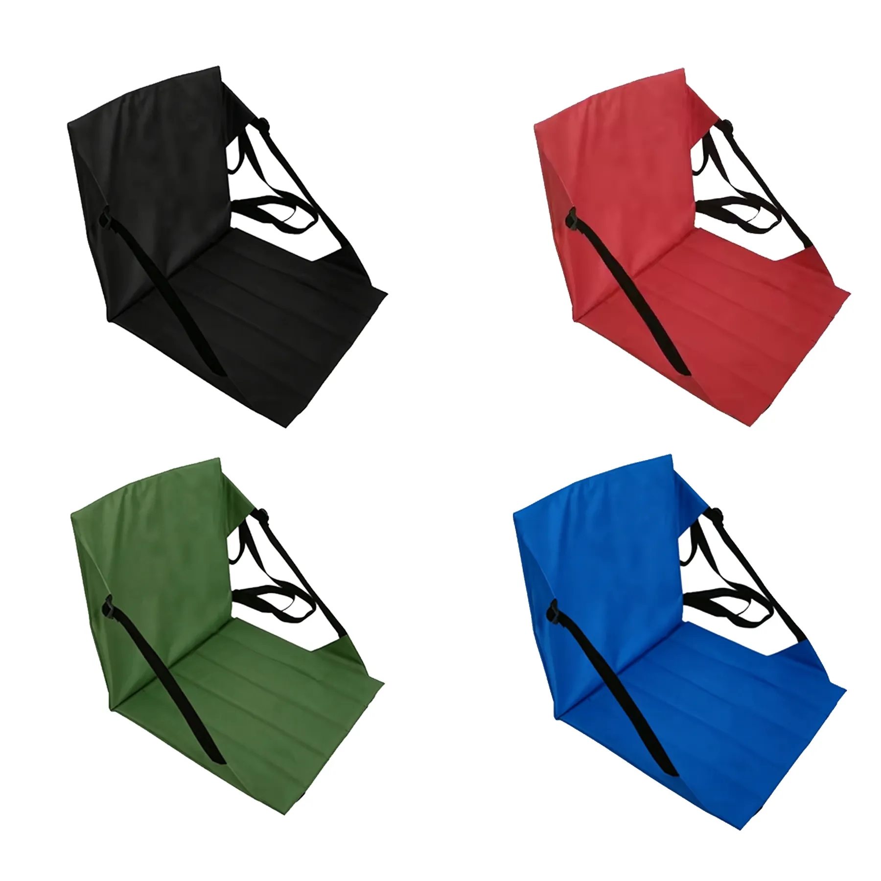 Folding Oxford Stadium Seat Cushion With Back Support - Image 3