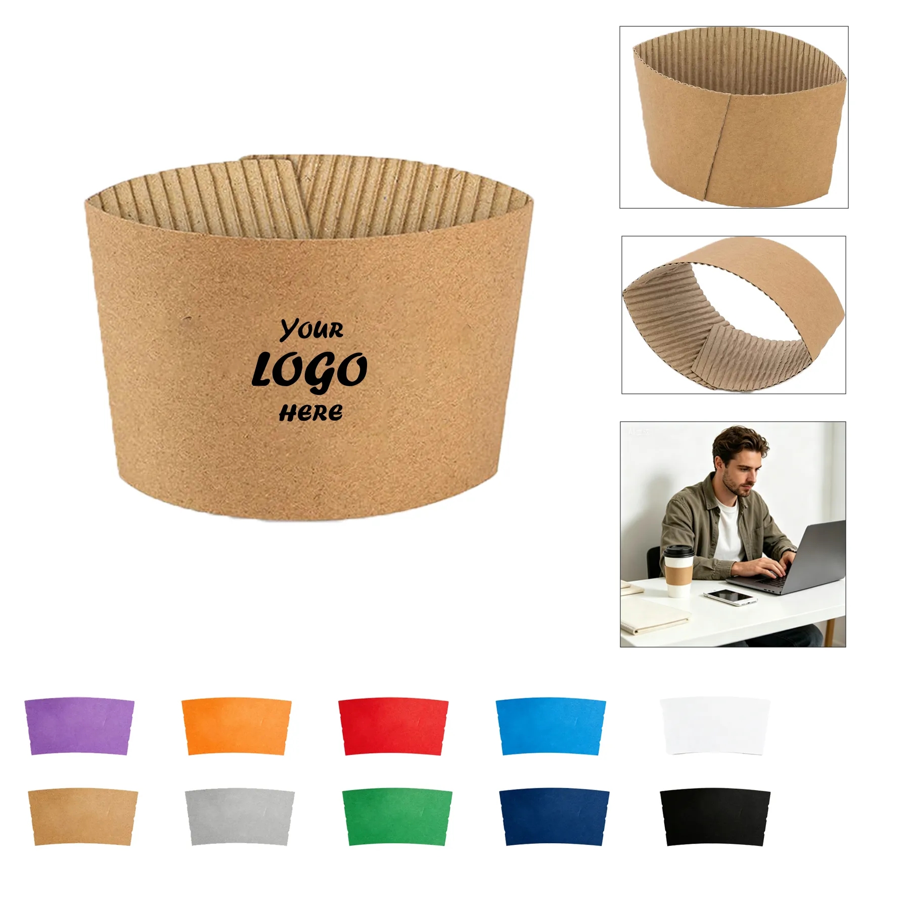 Insulated Paper Sleeves For Hot Beverage Cups