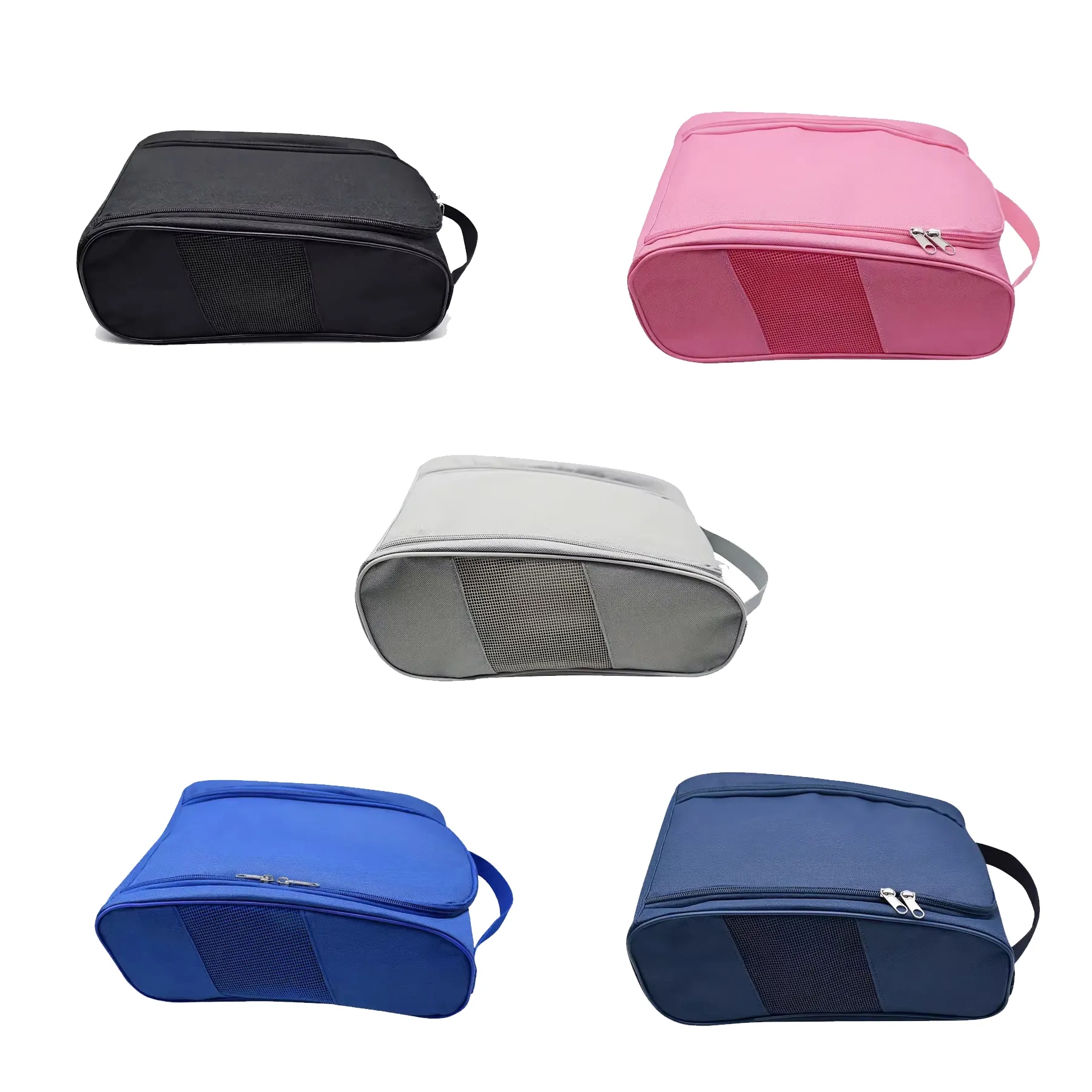 Breathable Golf Shoe Bag With Zipper And Buckle Handle - Image 3