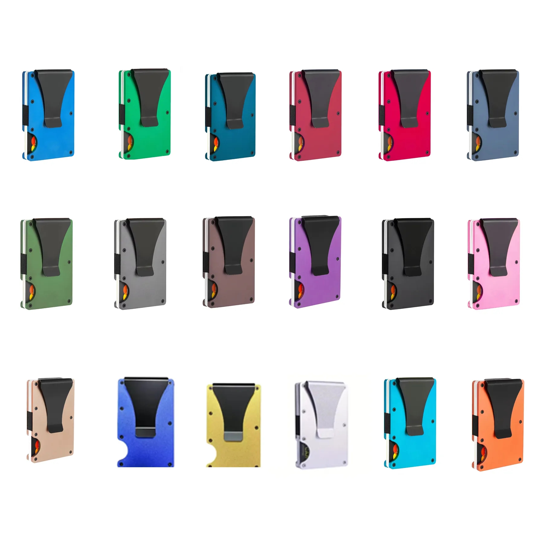 RFID Blocking Metal Card Wallet With Slim Money Clip - Image 3