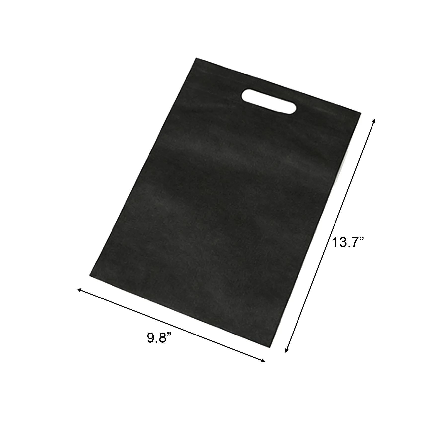Frosted Plastic Shopping Bag With Die Cut Carry Handles - Image 2