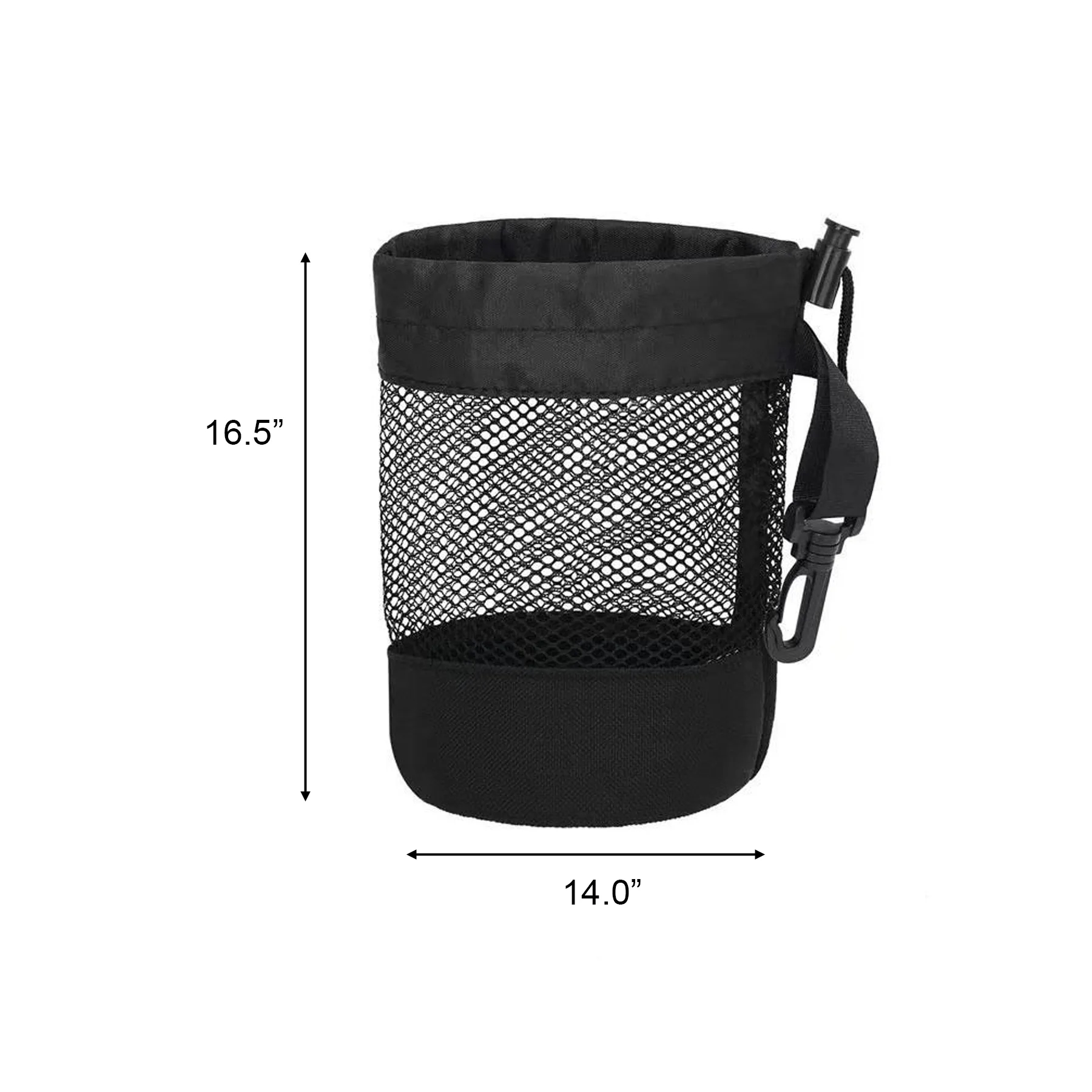 Drawstring Golf Ball Mesh Bag With Portable Buckle Clip - Image 2