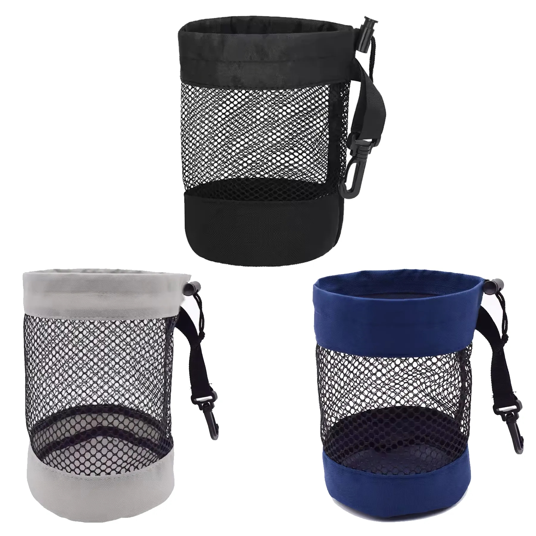 Drawstring Golf Ball Mesh Bag With Portable Buckle Clip - Image 3