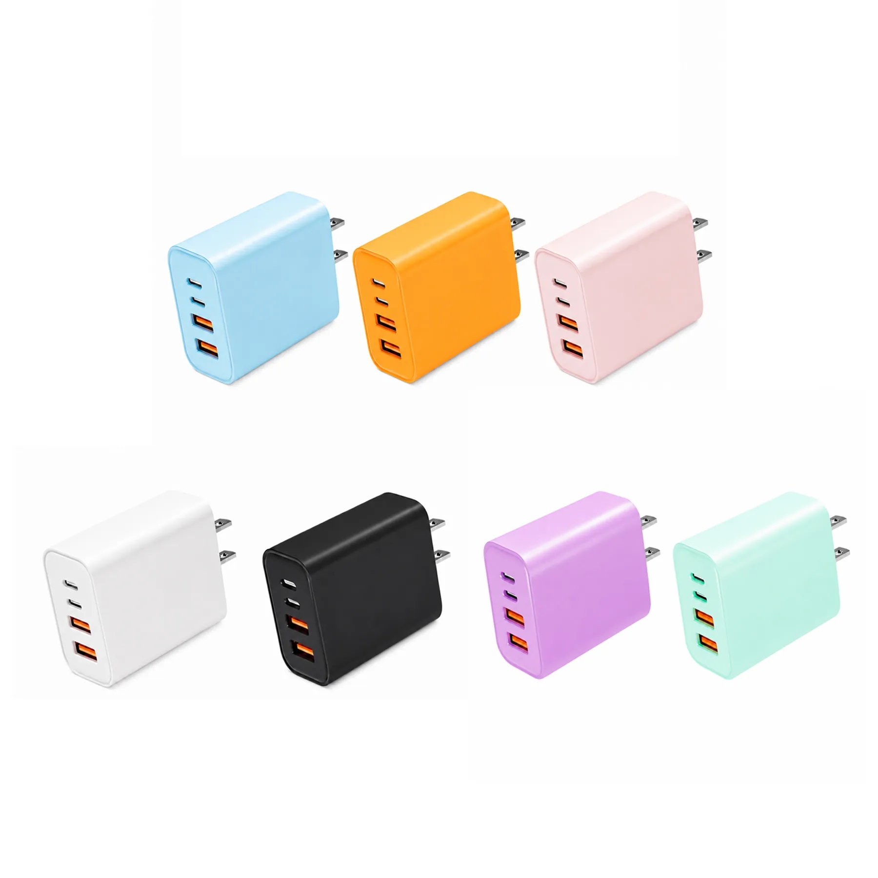 40W Multiport USB Wall Charger With USB-C Fast Ports - Image 3