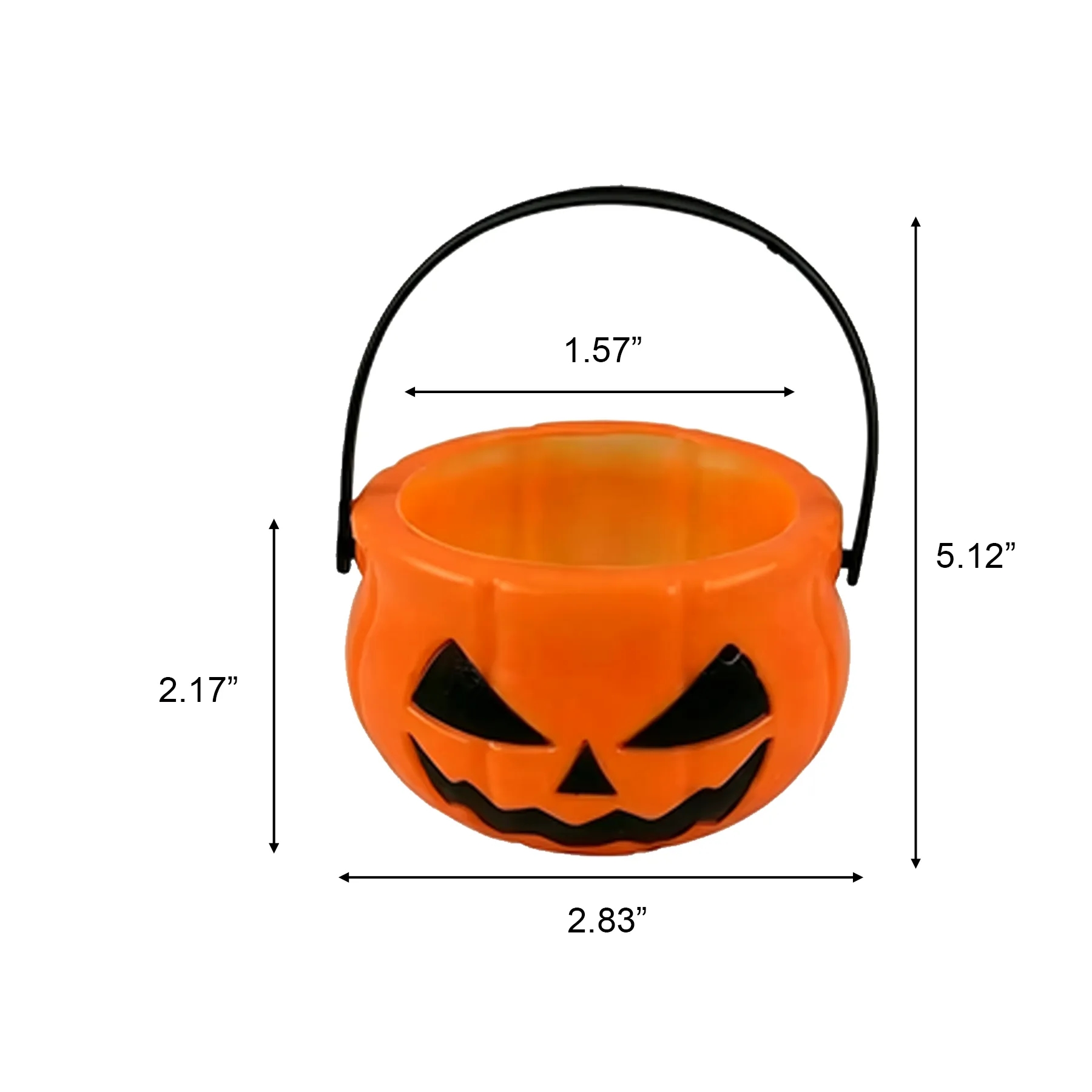 Reusable Halloween Candy Bucket With Jack-O-Lantern Face - Image 2