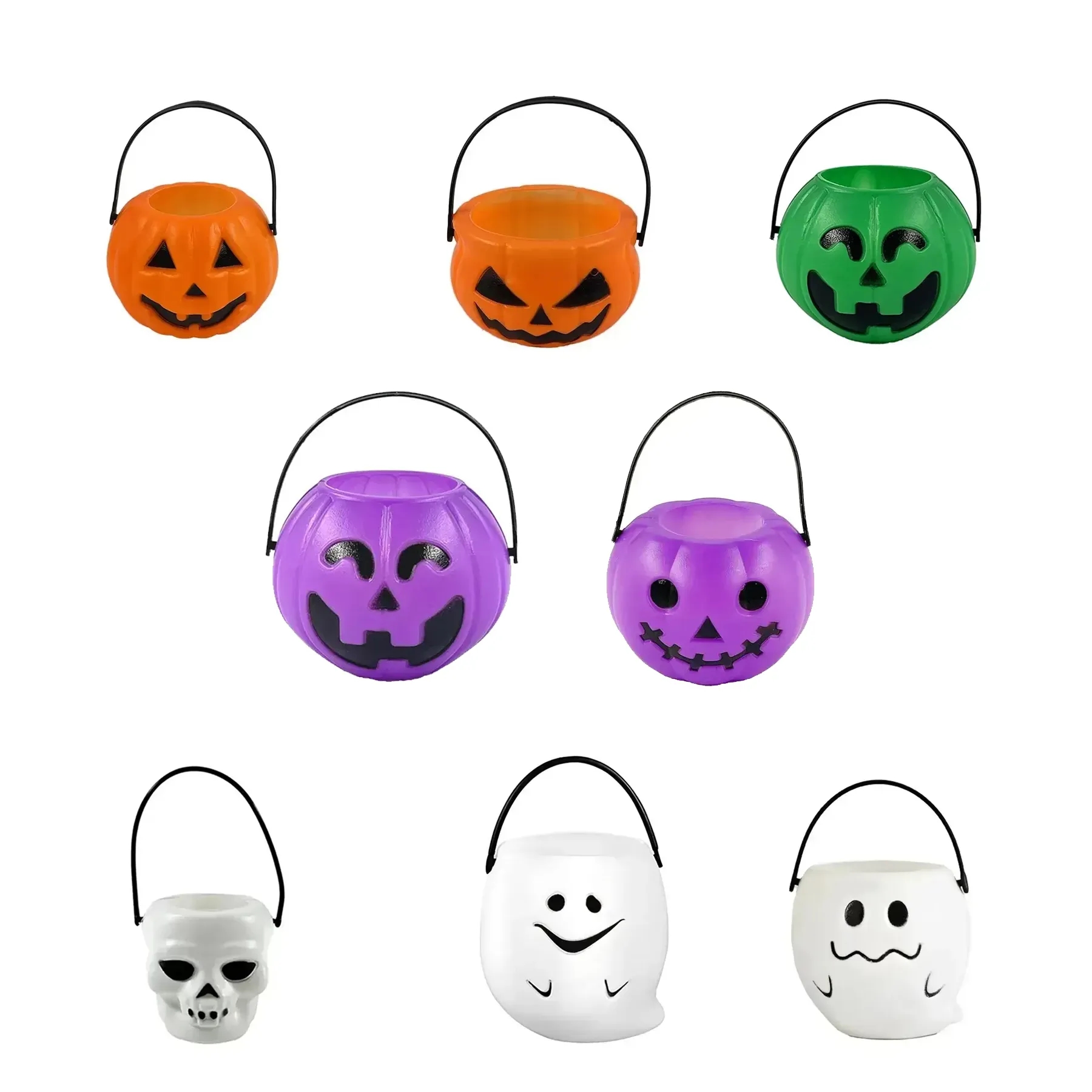 Reusable Halloween Candy Bucket With Jack-O-Lantern Face - Image 3