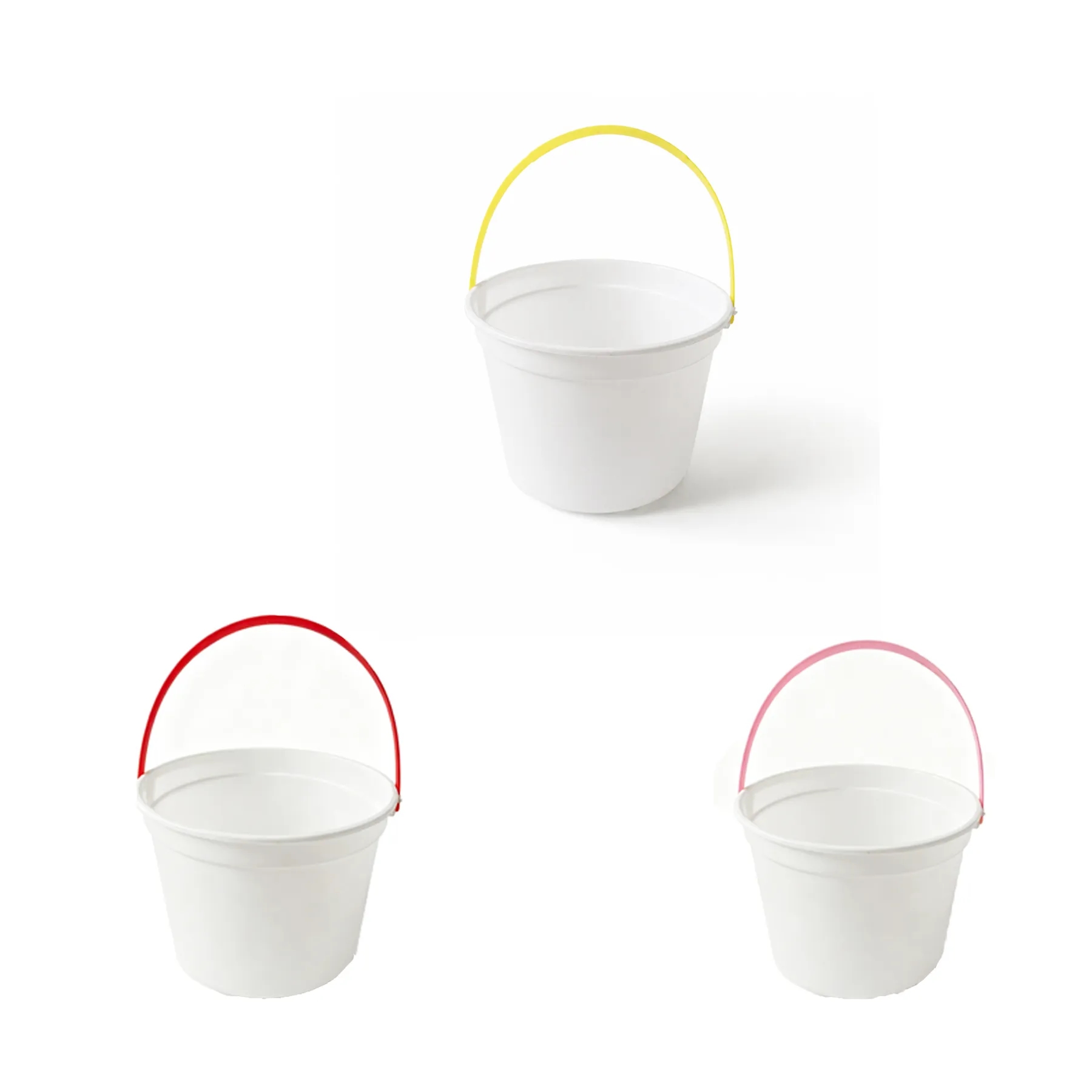 48oz Plastic Mini Donut Bucket With Handle For Parties - Image 3
